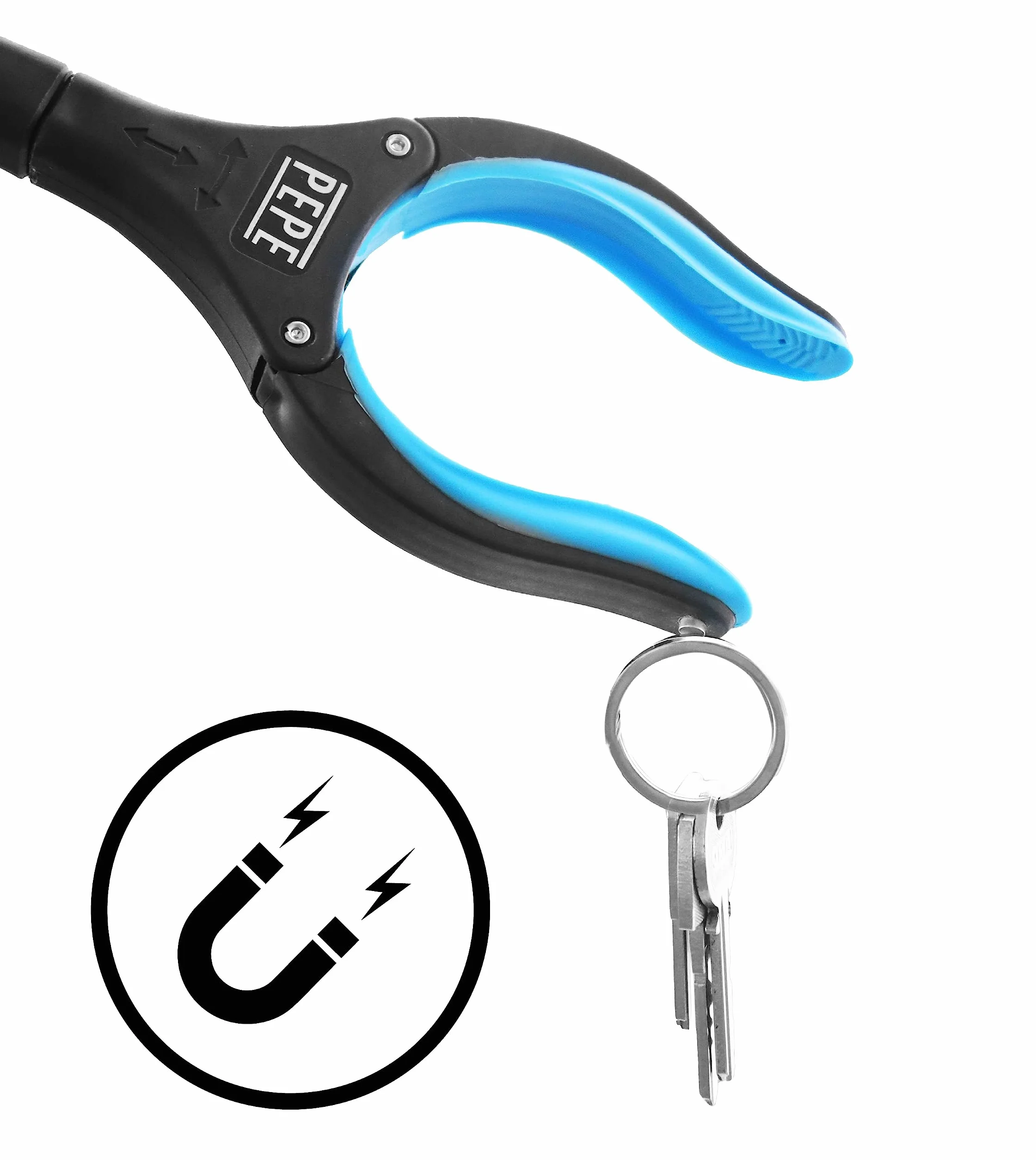 PEPE Mobility Pince Ramasse Objet Pliable, Attrape Déchets sans se Baisser, Aimant Préhension Seniors Handicapés
