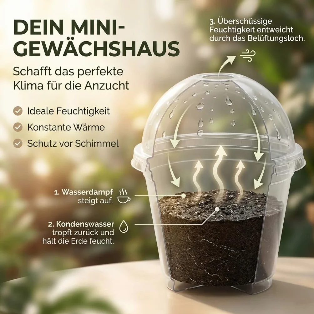 GROW2GO Kit de culture de cactus - Set de plantation mini-serre avec graines et terreau
