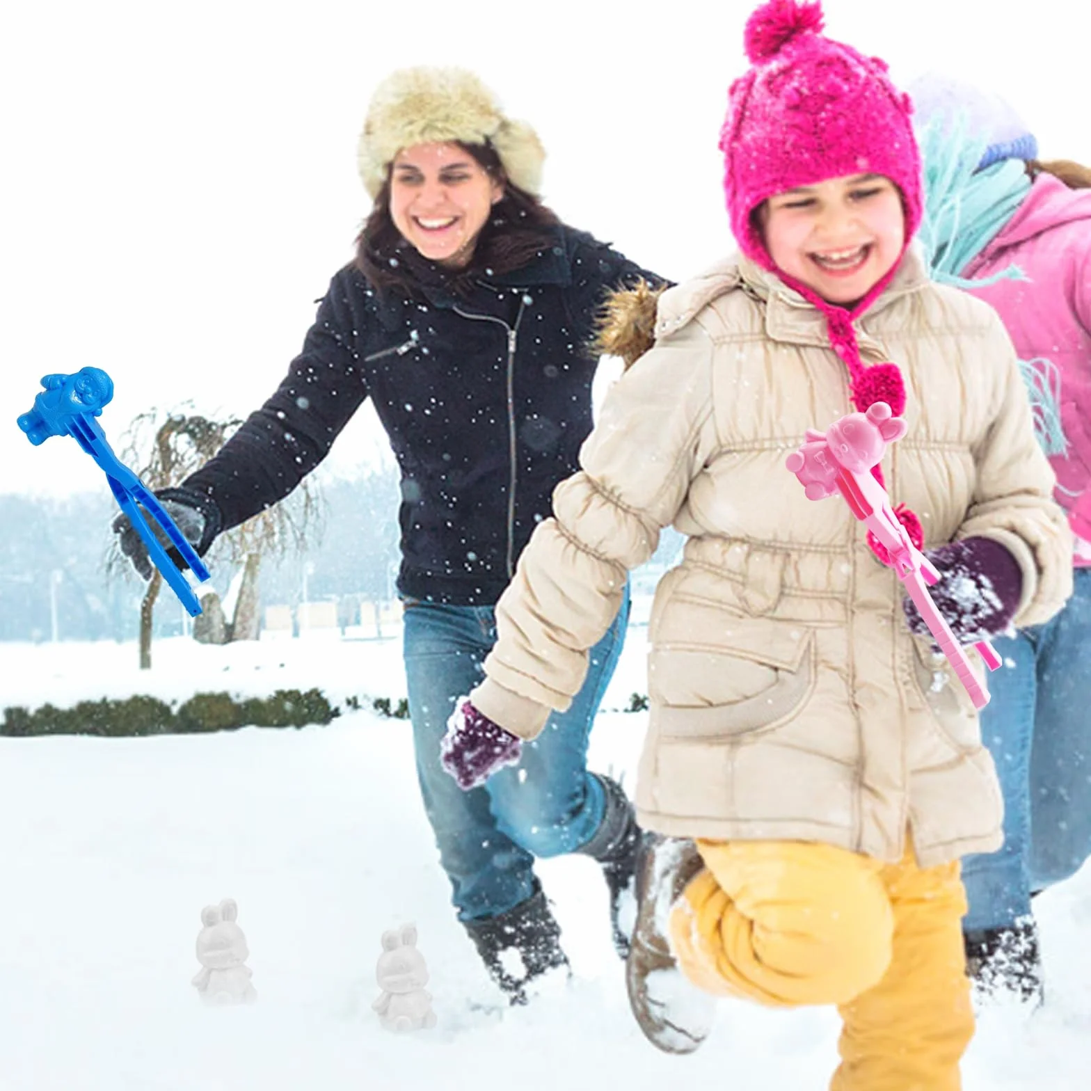 Pince Boule de Neige, 6PCS Moule Boule de Neige, Façonneur de Boules de Neige, Pince à Boules de Neige, Poignée Clip Boule de Neige pour Enfants Jouer en Plein Air et Neige Jeux, Couleur Aléatoire