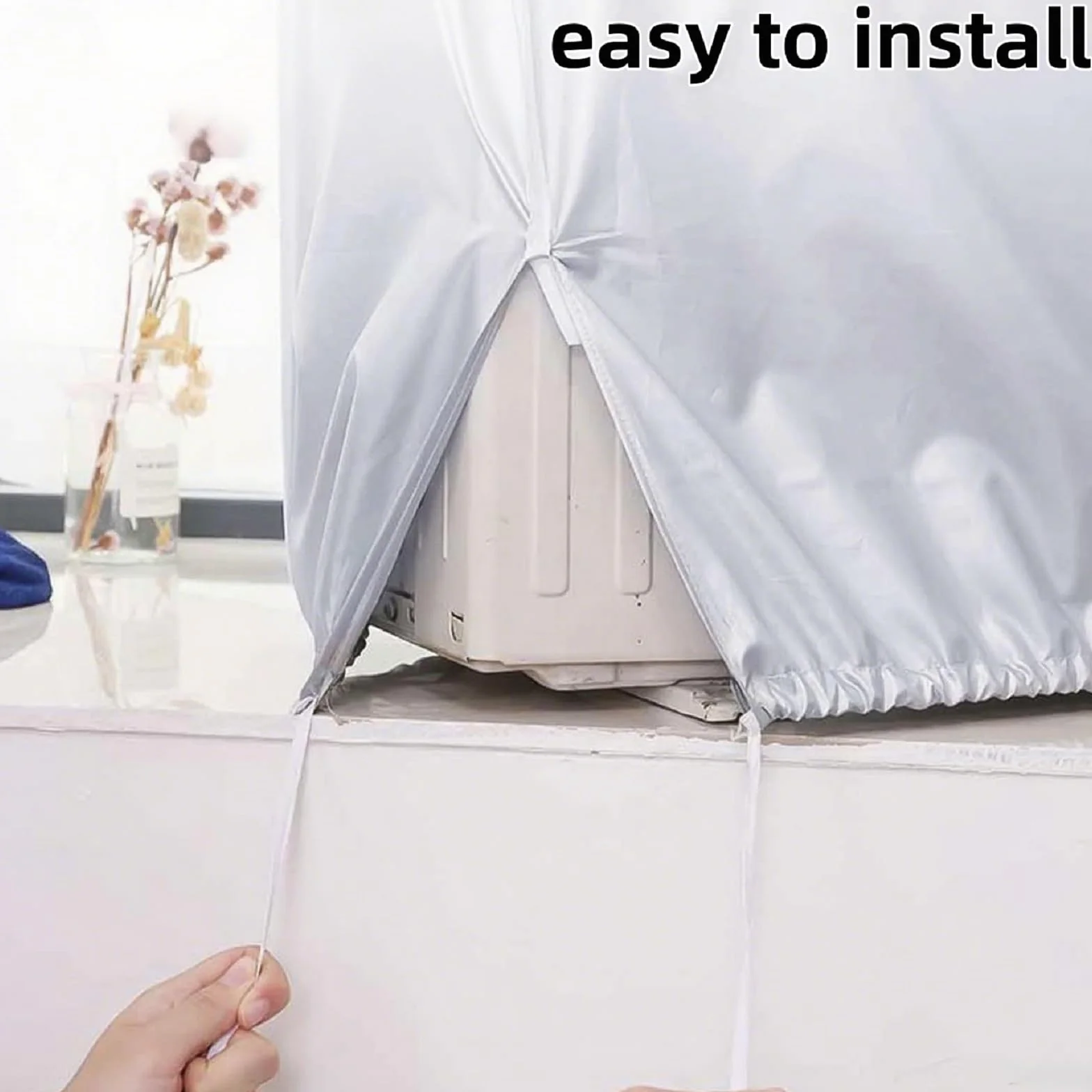 Housse Climatiseur Extérieur Imperméable Anti-UV Anti-poussière Neige 86x35x60cm