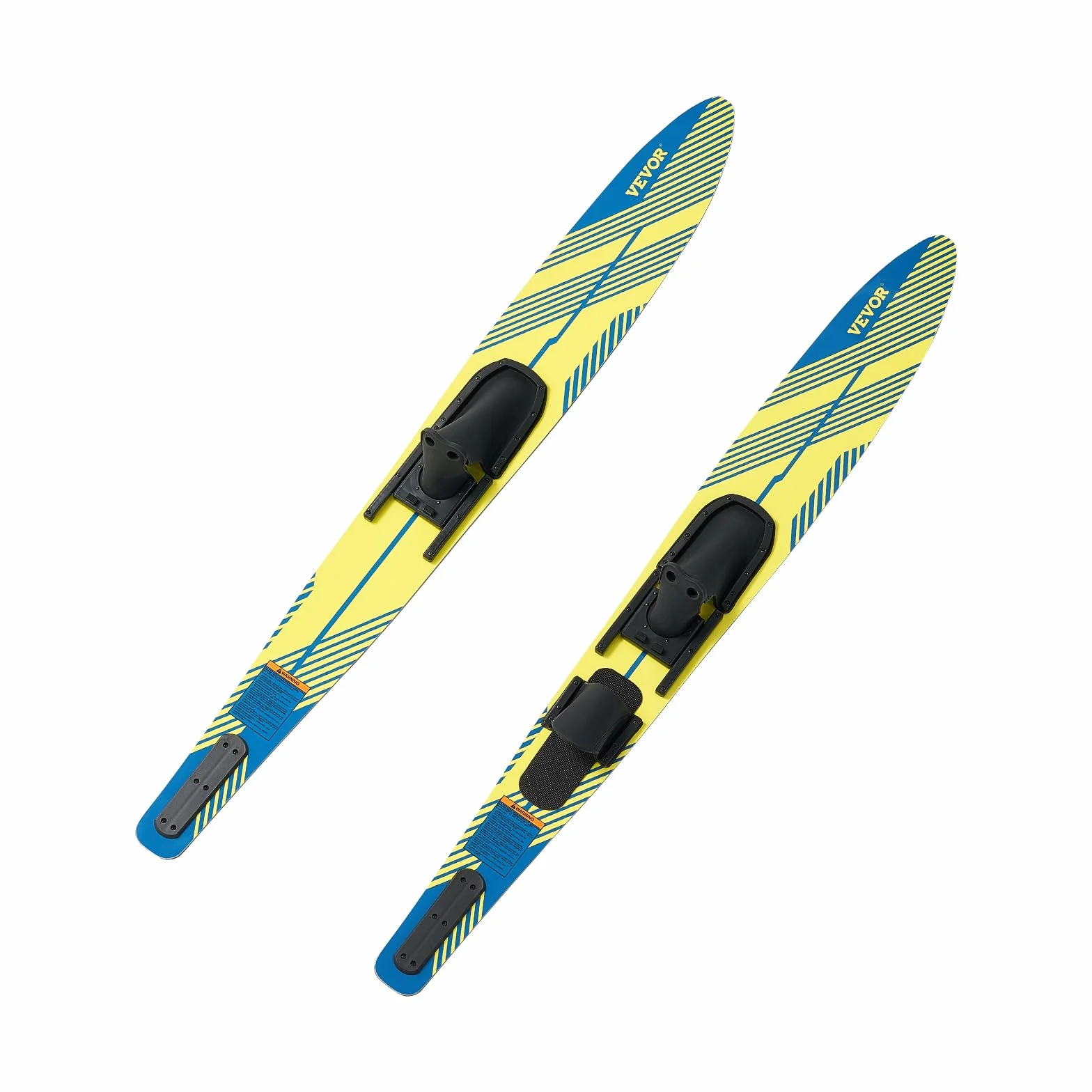 VEVOR Combo Skis Nautiques 170,2 cm, Matériels de Ski Nautique pour Adultes avec Fixations Réglables X-9 en Fer à Cheval et Plaque d'orteil Arrière Rembourrée, Revêtement UV Brillant, Sport sur l'eau