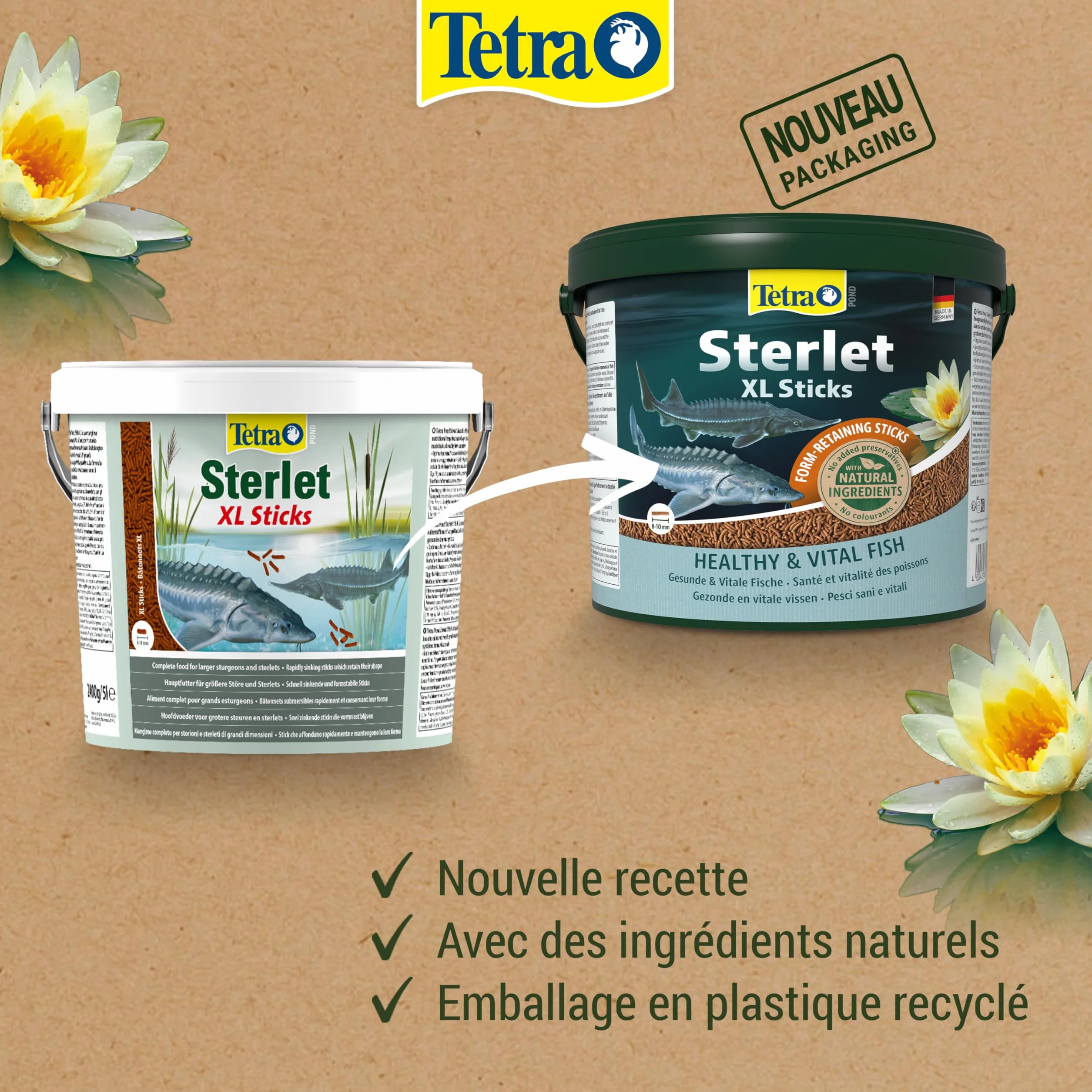 Tetra Pond Sterlet XL Sticks d'Esturgeon pour Aquariophilie 5 L