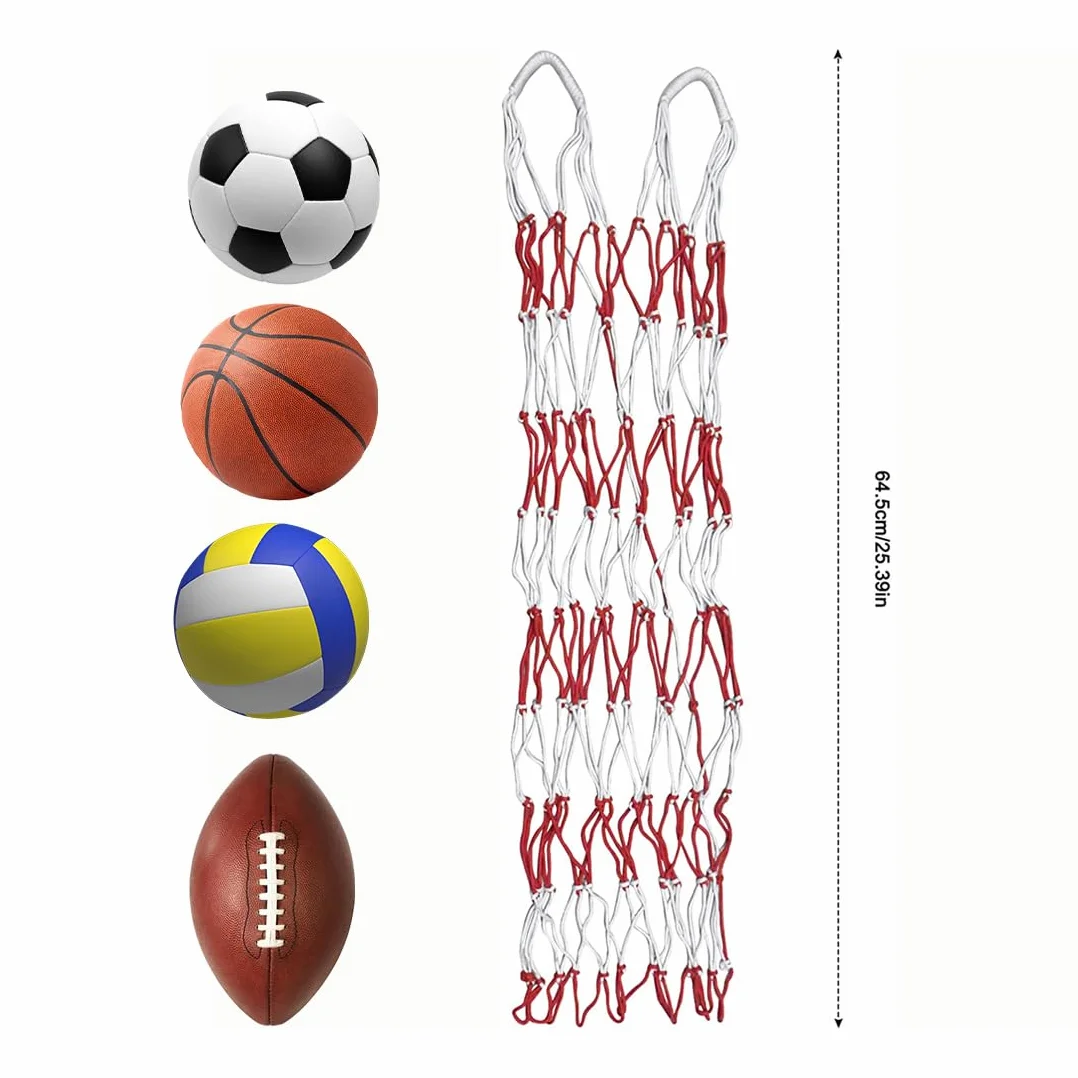 Sac à Ballons de Foot, Grand Capacité Sac de Ballon en Filet avec Cordon de Serrage Bandoulière, Grand Sac en Filet de Football Robuste pour Rugby Volley-Ball