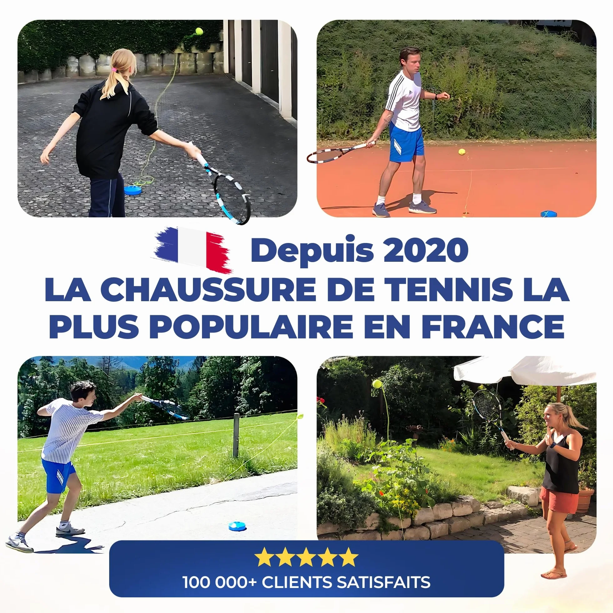 MOVEMATE Entraîneur de Tennis avec Balle Wilson® - Appareil de Sport pour Loisirs et Plein Air