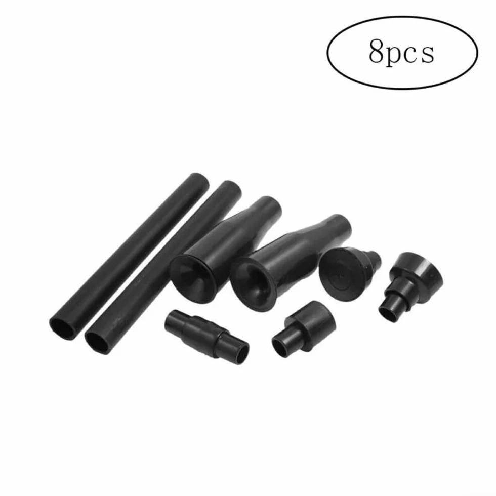 Buses de fontaine d'extérieur en plastique noir Lot de 8 pour bassin de jardin aquarium avec tubes d'extension réglables