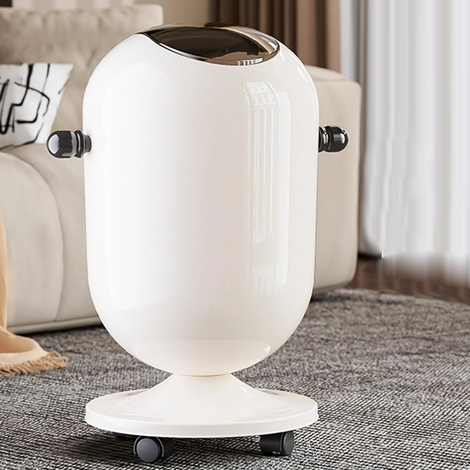 Poubelle En Métal 15L Avec Couvercle Pratique Pour Cuisine Salle De Bain