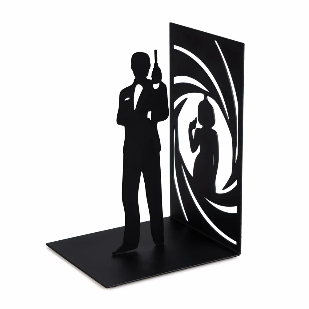 Balvi Secret Agent Serre-Livres décoratifs en métal Noir Design Original