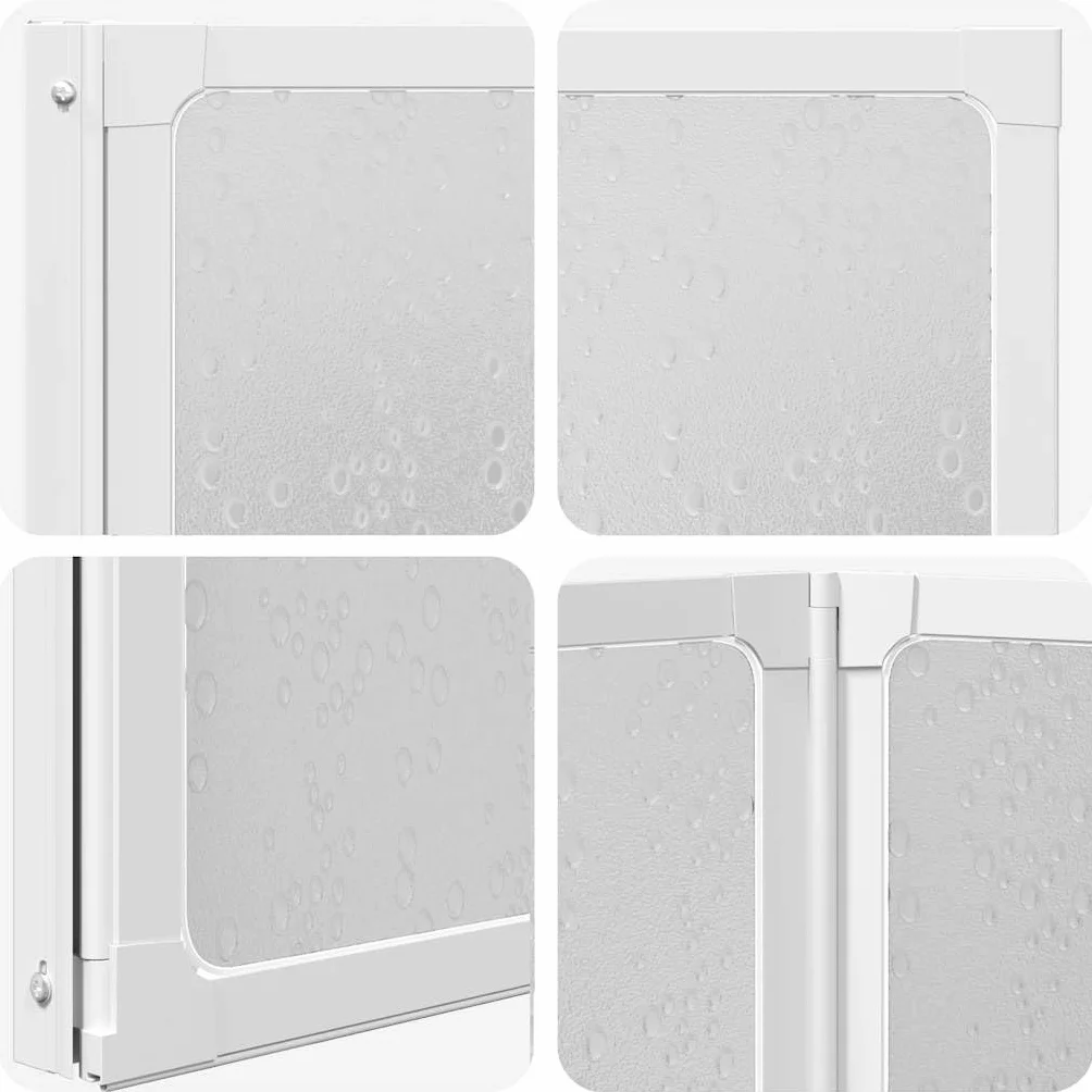 Pare baignoire 3 volets rétractables 117 x 120 cm Blanc