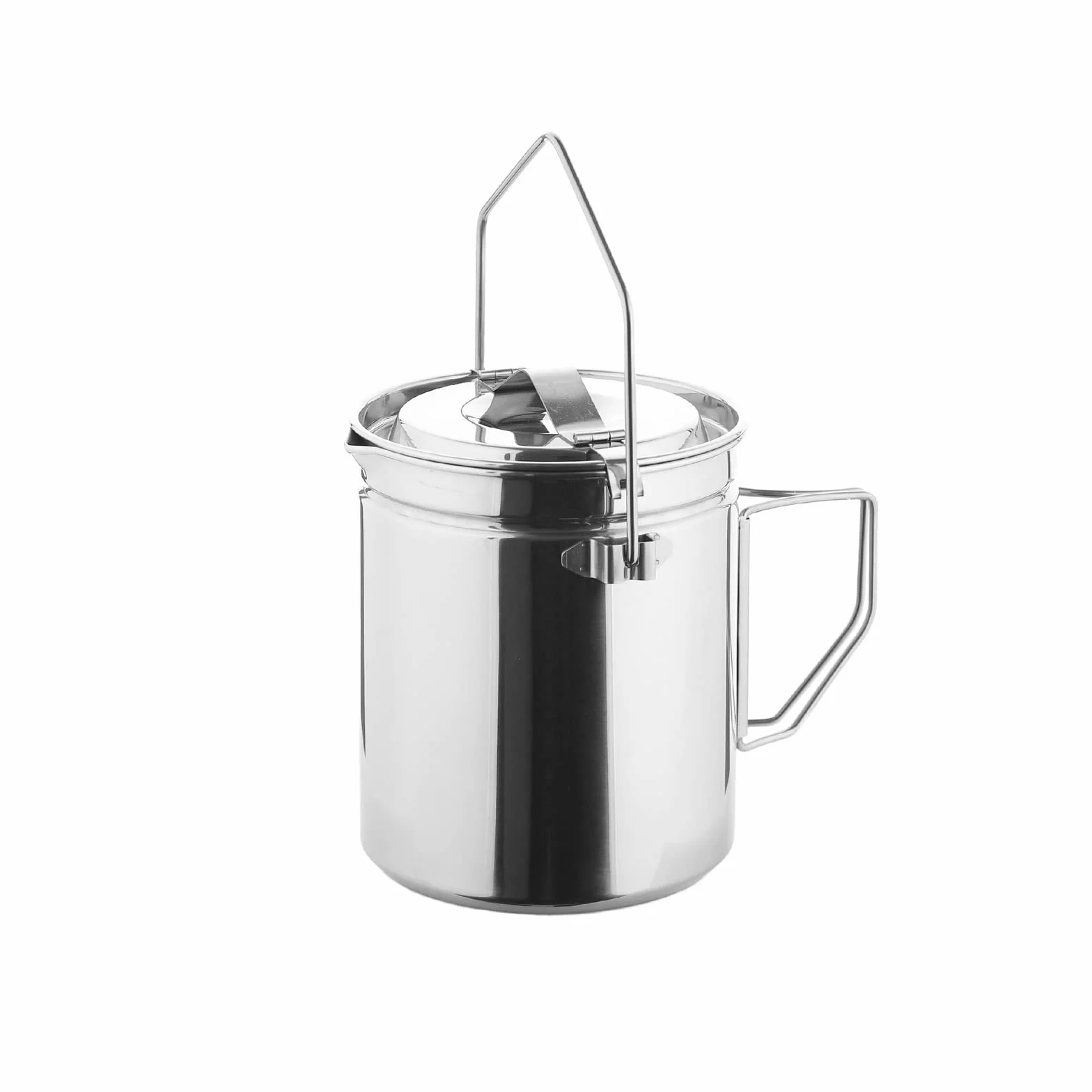 Fire-Maple Antarcti Pot de Camping en Acier Inoxydable 1,2L avec Panier Vapeur, Mug de Café, Poignée Pliable pour la Cuisine en Plein Air