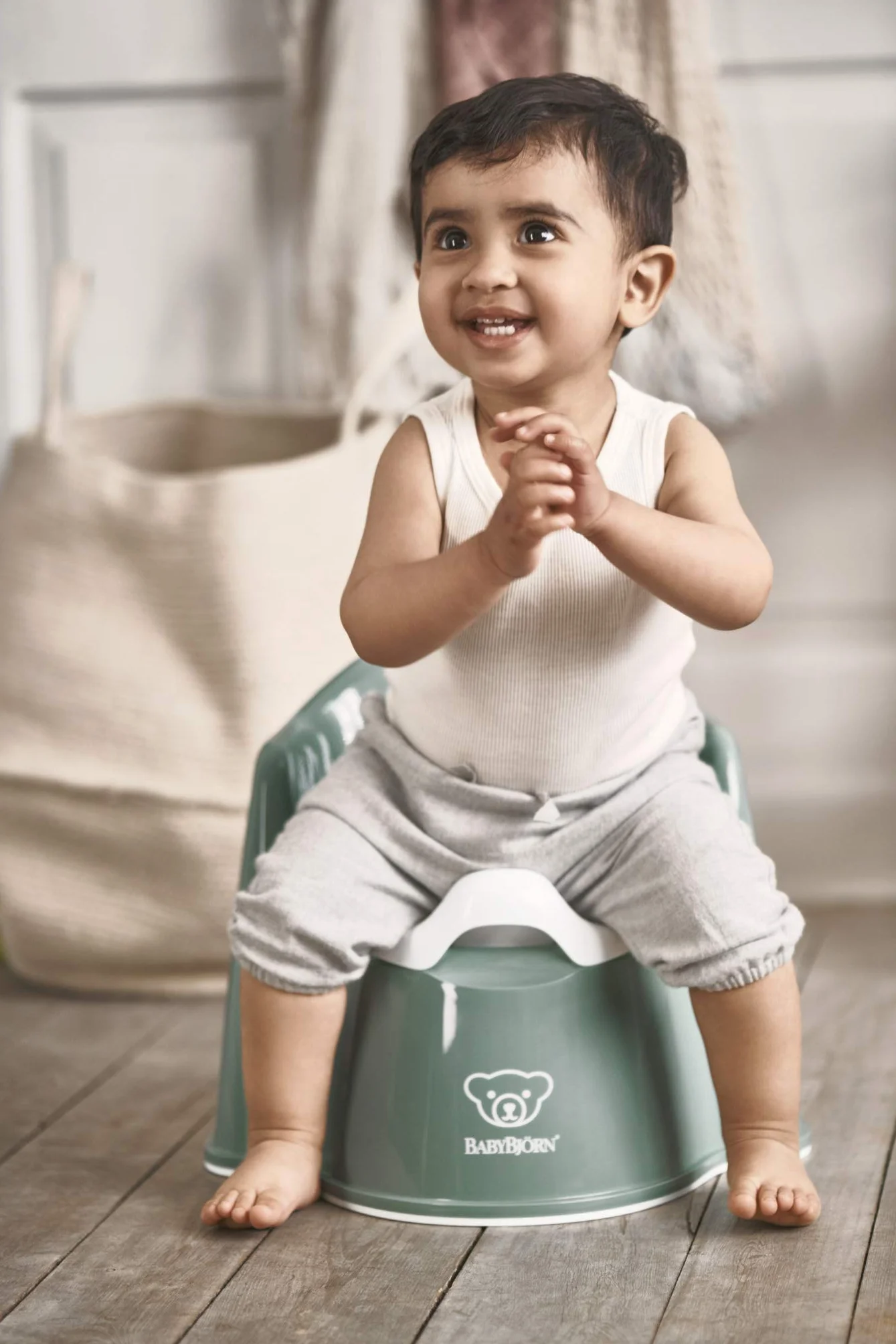 BABYBJÖRN Pot Fauteuil Vert Profond Blanc