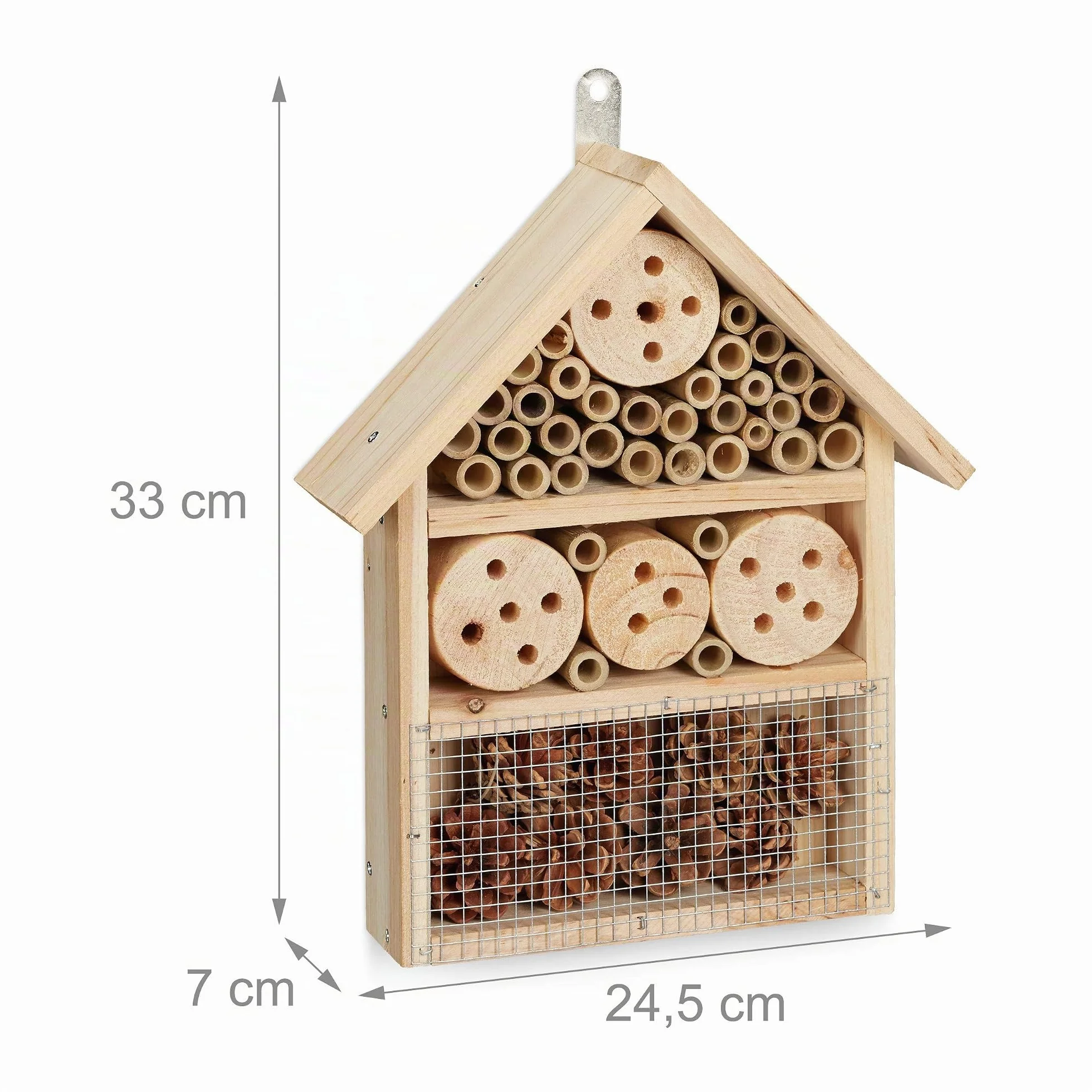 Relaxdays Nature Hôtel à Insectes Refuge Coccinelle à Monter 33 x 24,5 x 7 cm