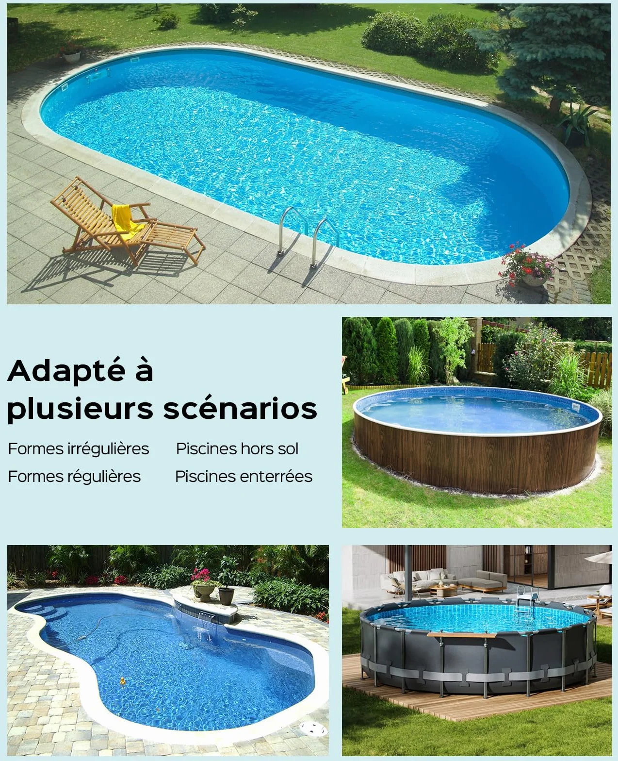 WYBOT Osprey 200 Max Robot Piscine sans Fil, Aspirateur Piscine Moteurs Doubles, Autonomie 100 Min, 80m², Gris foncé