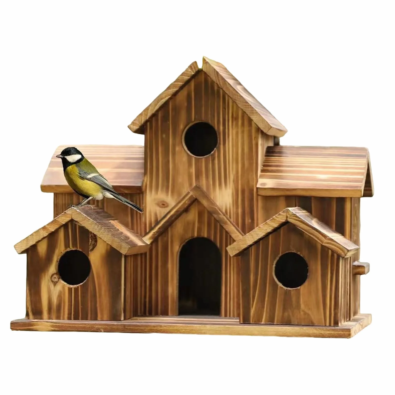 Maison Oiseaux Bois Grande Rustique Extérieur Nidification Cintre Oiseaux Sauvages Jardin Balcon