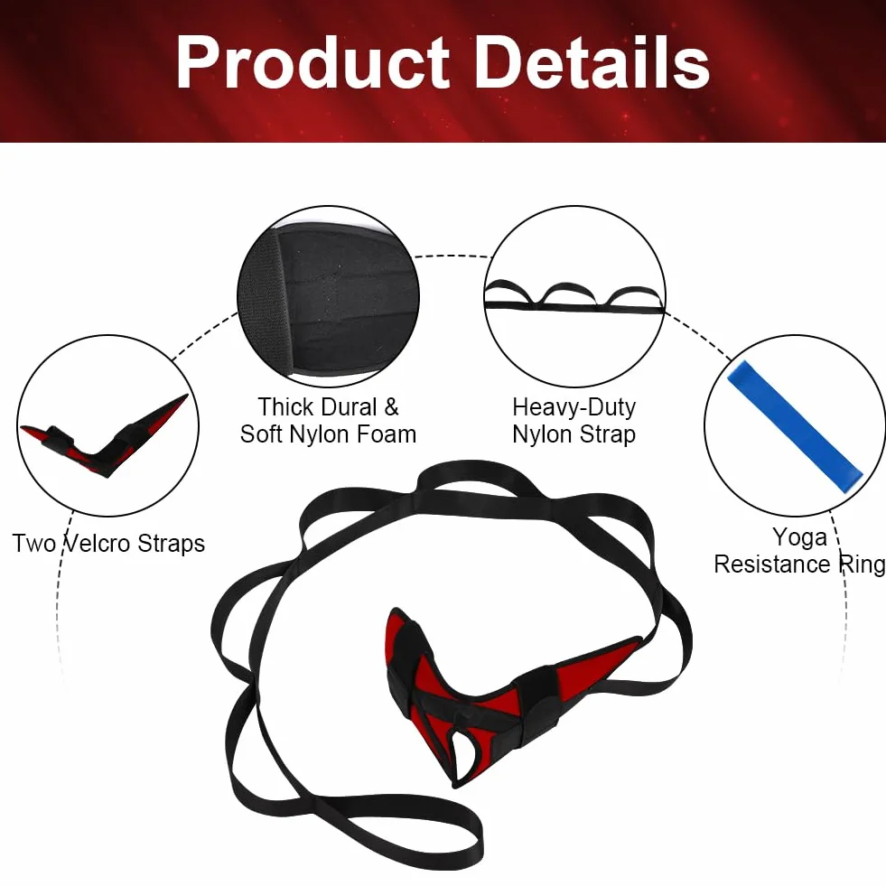 flintronic Sangle de Yoga, Étireur de Fascia de Yoga, Sangle d'exercice, Jambes Ceinture D'étirement des Ligaments, Sangle de Yoga Elastique pour Yoga, Fitness, Pilates