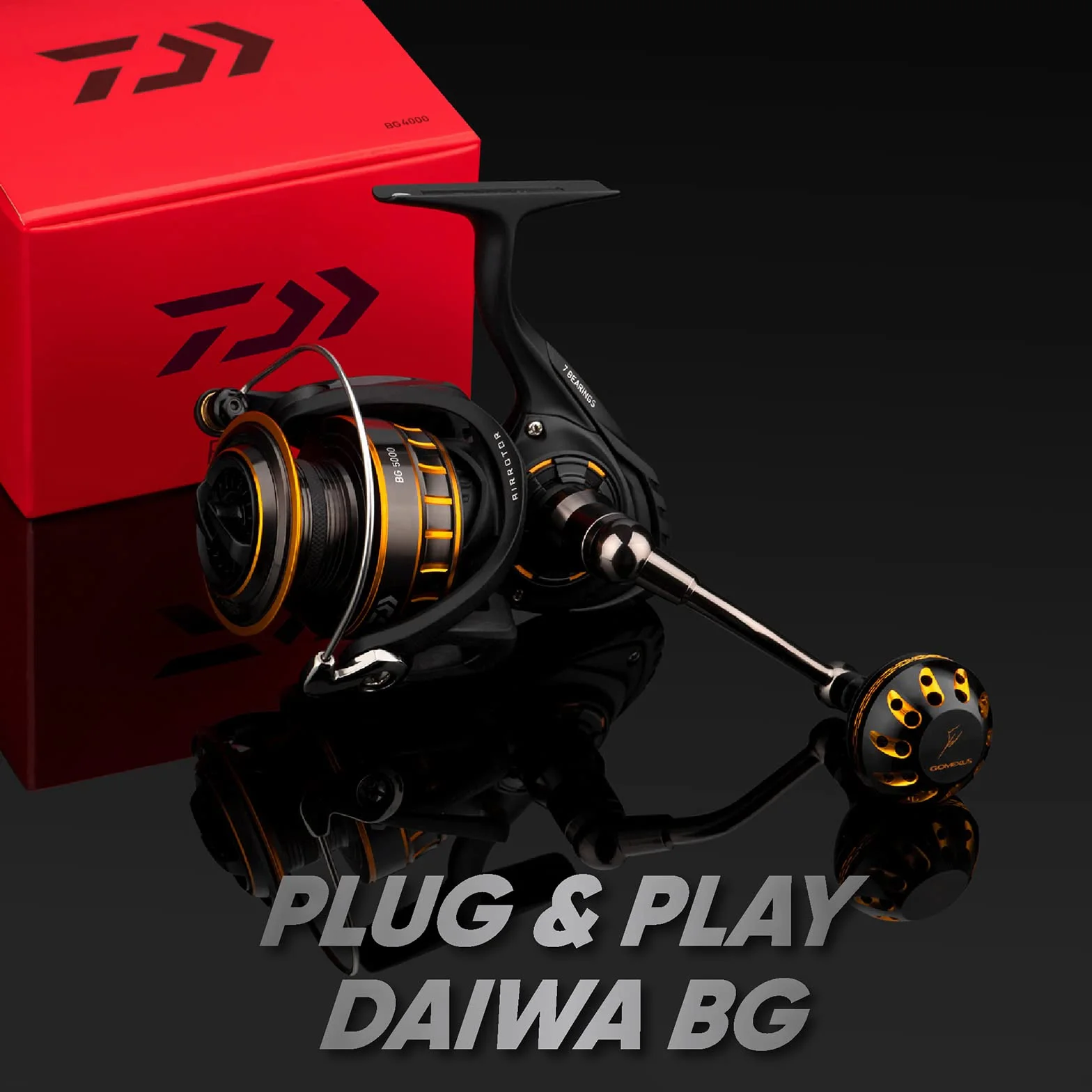 GOMEXUS Power Handle Poignée Moulinet pour Daiwa BG 1500-8000