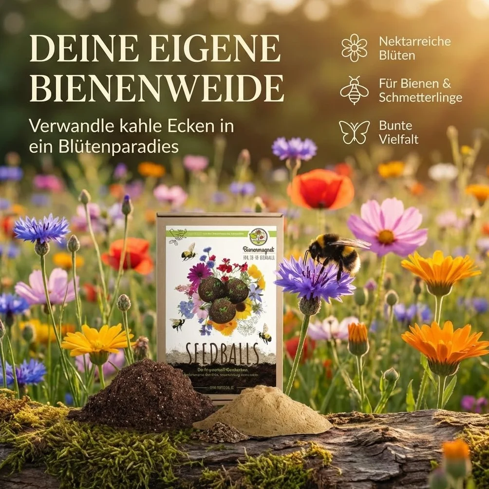 Kit prêt-à-pousser bombes de graines DIY pour abeilles et papillons