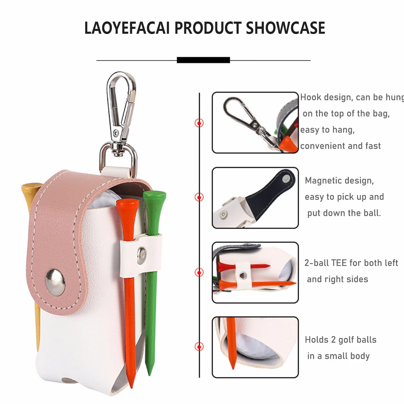 Sac de Golf Sac de Lavage pour balles de Golf extérieur Taille Accrochage Keychaingolf Petit Sac Banane Portable Mini Sac de Protection