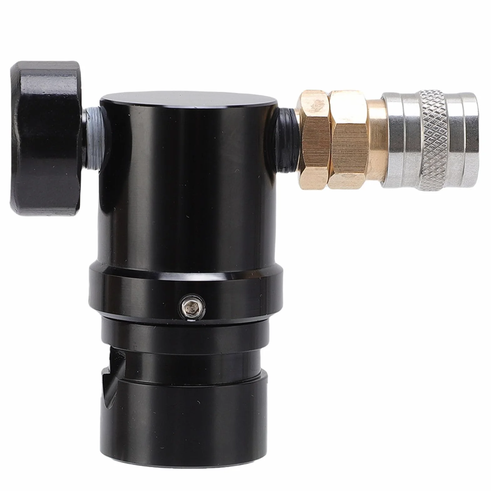 Mini Régulateur de CO2, Compact en Alliage d'aluminium Réglable pour Réservoirs HPA, 20psi à 200psi pour Airsoft et Paintball