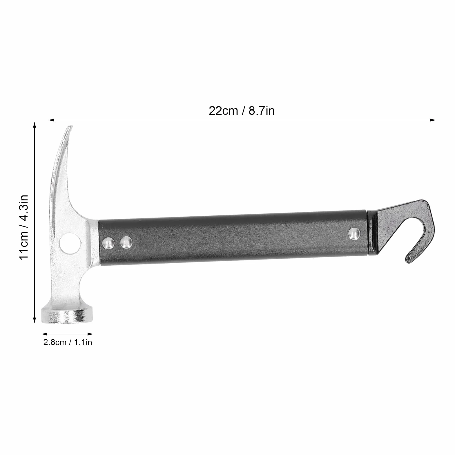 Camping Maillet Dissolvant Tente Marteau Outil Portable Léger Extérieur Tirer Clou Mini Pioche