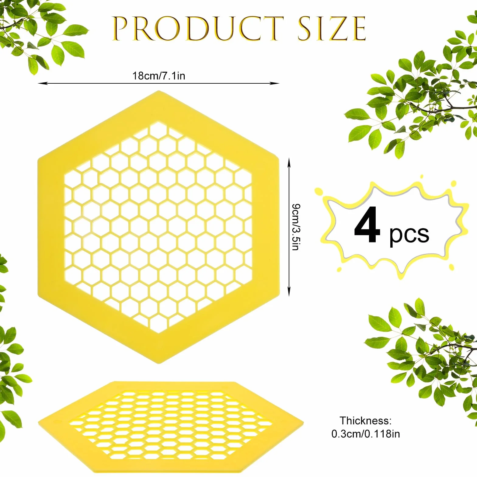 Lot de 4 îles flottantes pour abeilles 18 cm mangeoire abeilles arroseur insectes station eau papillon décoration jardin extérieur pollinisateurs