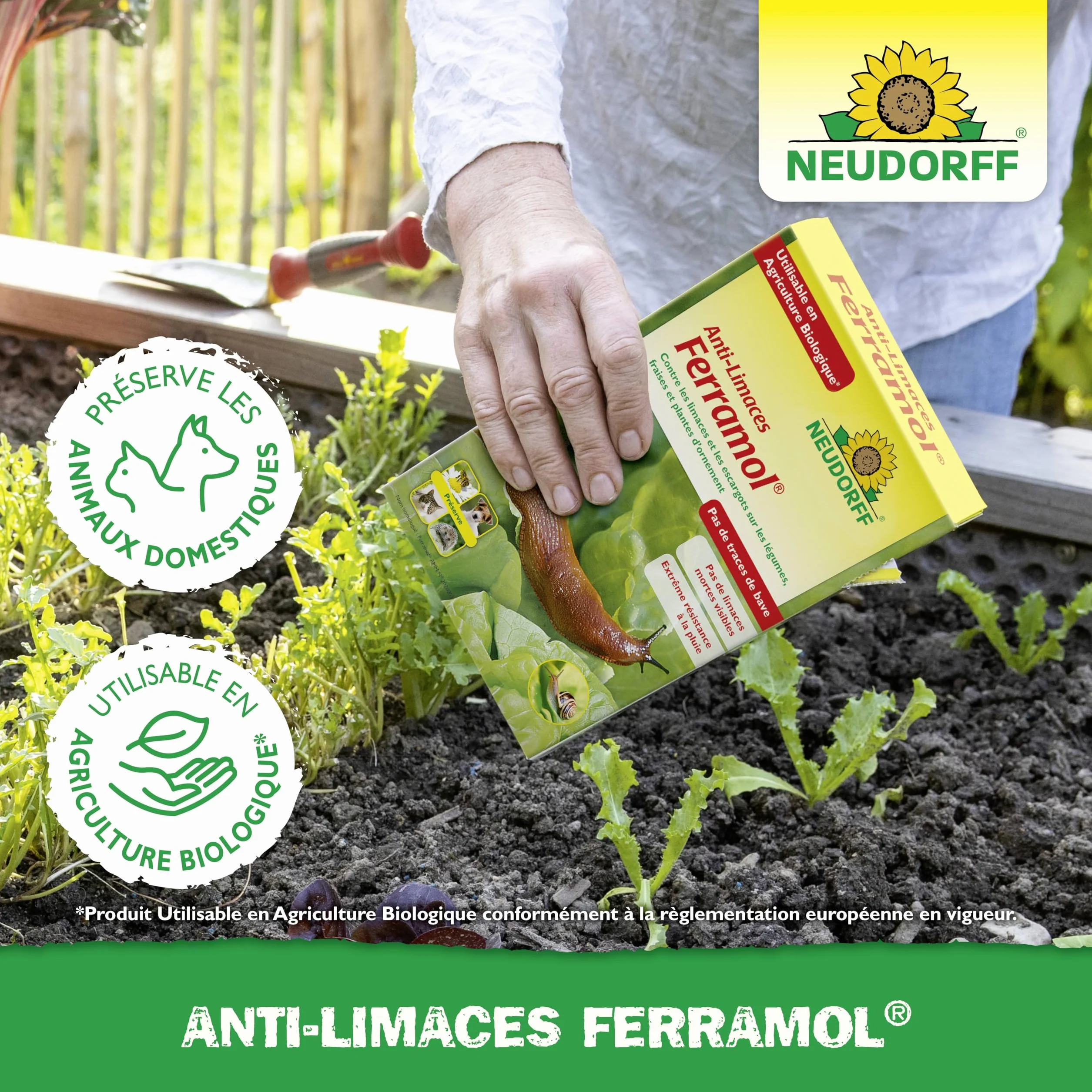 Neudorff Anti-Limaces Ferramol 1 kg Pellets contre limaces et escargots 200 m²
