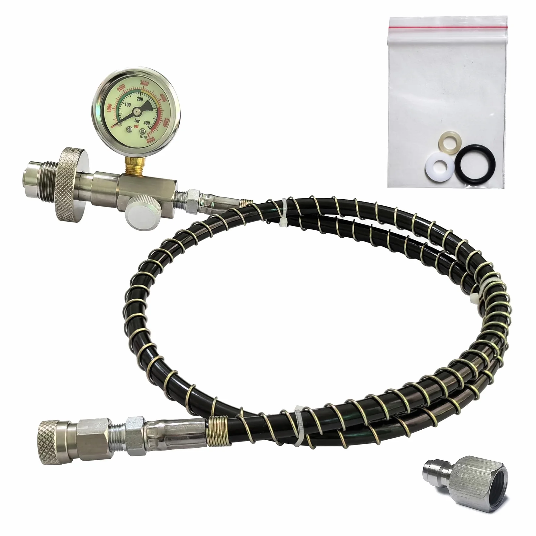 DRYHTEN Réservoir à air comprimé G5/8 (5/8BSPP) - Station de remplissage DIN - Adaptateur de valve HPA - Pour plongée
