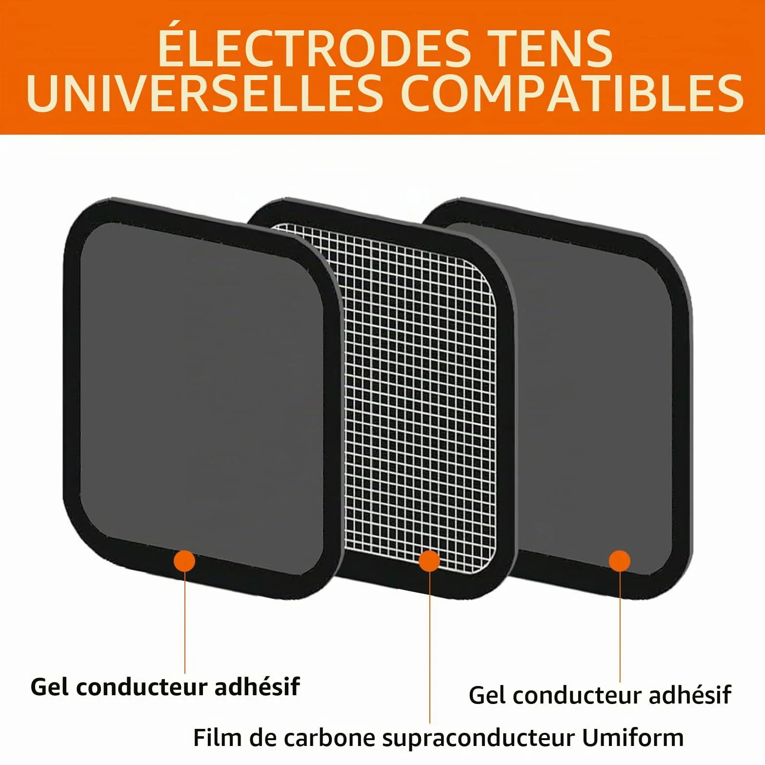 9 Pièces Électrode de Ceinture,Compatible avec Abs Series, 3 Sets Replacement Pads Électrode de Rechange pour Ceintures Musculation Abdominales