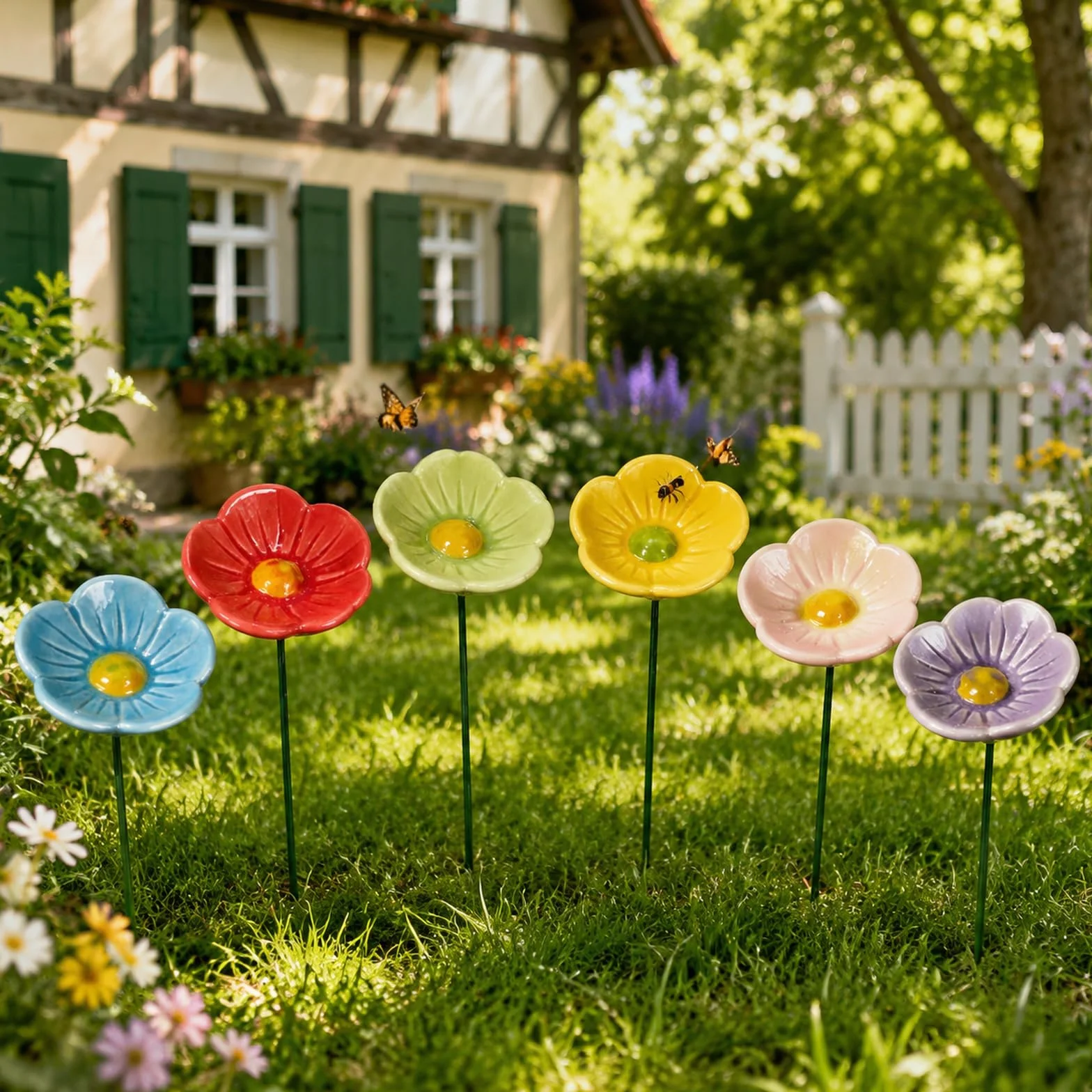 Abreuvoirs à abeilles en céramique lot de 6 - Abreuvoir à insectes pour jardin avec prise