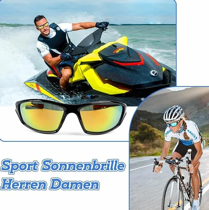 3 Pièces Lunette de Vitesse Homme et Femme, Lunette Vitesse UV400 Lunettes Vitesse Homme pour Activités de Plein air Comme Le Cyclisme, La Course L'escalade La Pêche