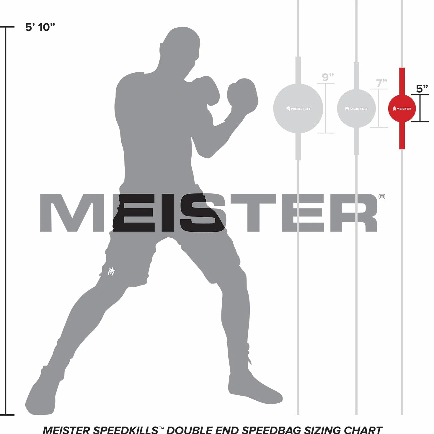 Meister SpeedKills Sac de Vitesse en Cuir à Double extrémité avec tendeurs et Poche en Latex légère