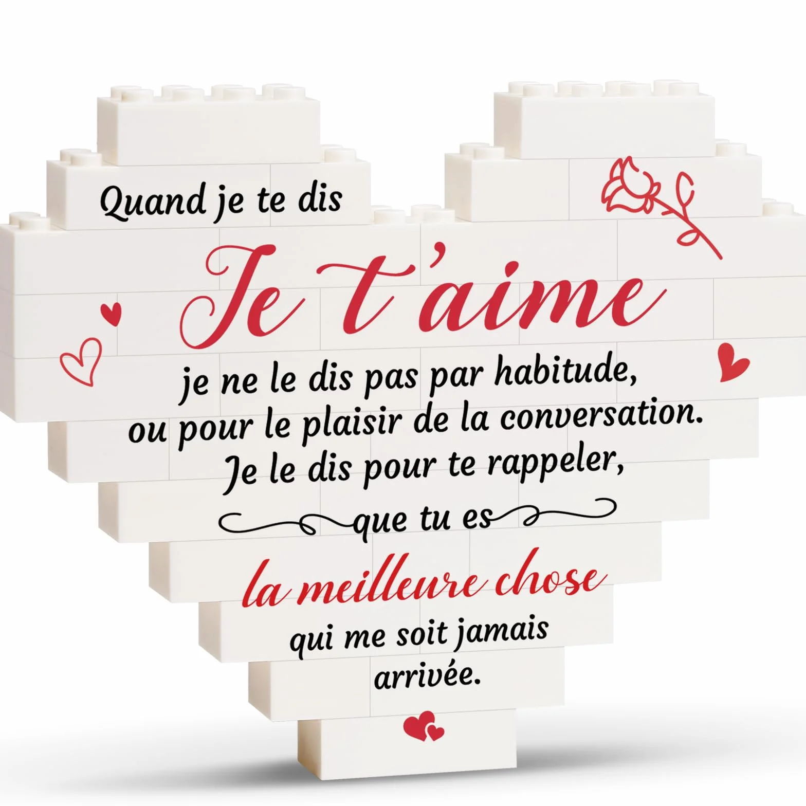 Plaque Cœur Cadeau Amoureux Couple Original Noël Anniversaire Mariage Saint Valentin