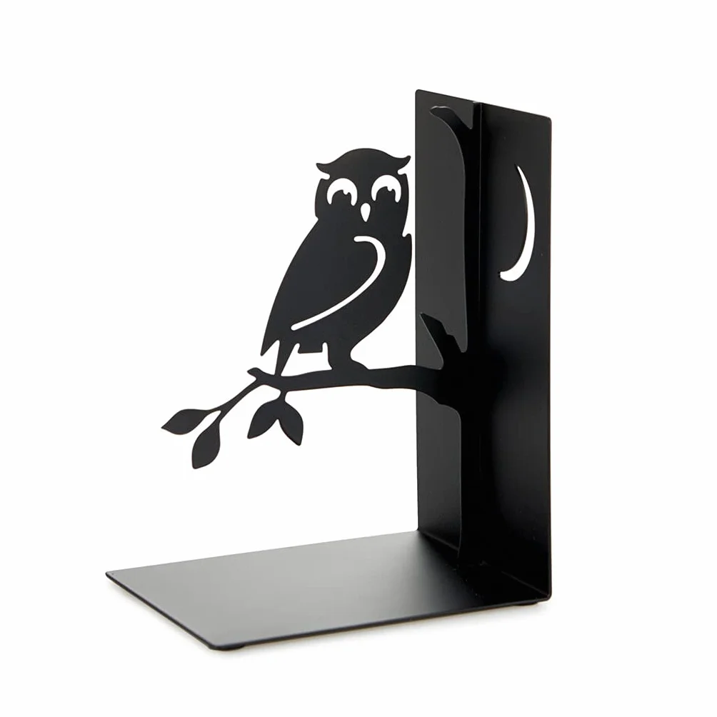 Balvi Serre-Livres Book Guard Support de Livres Hibou Noir