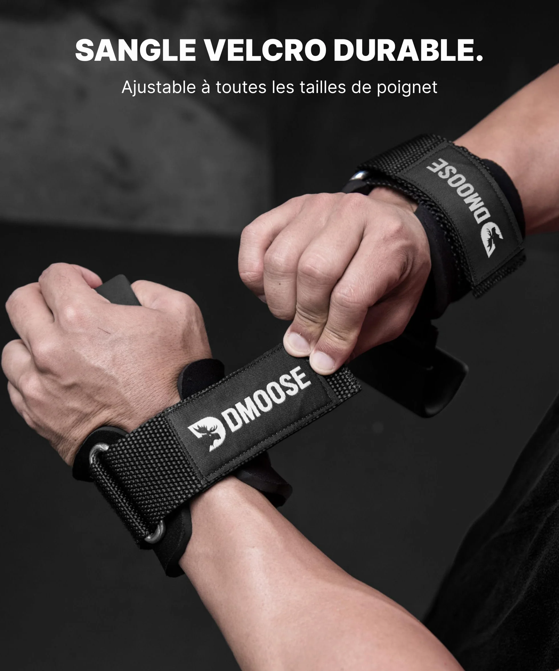 DMoose Crochets De Musculation Paire Sangles Poignet Robustes Pour Soulevés De Terre Tractions