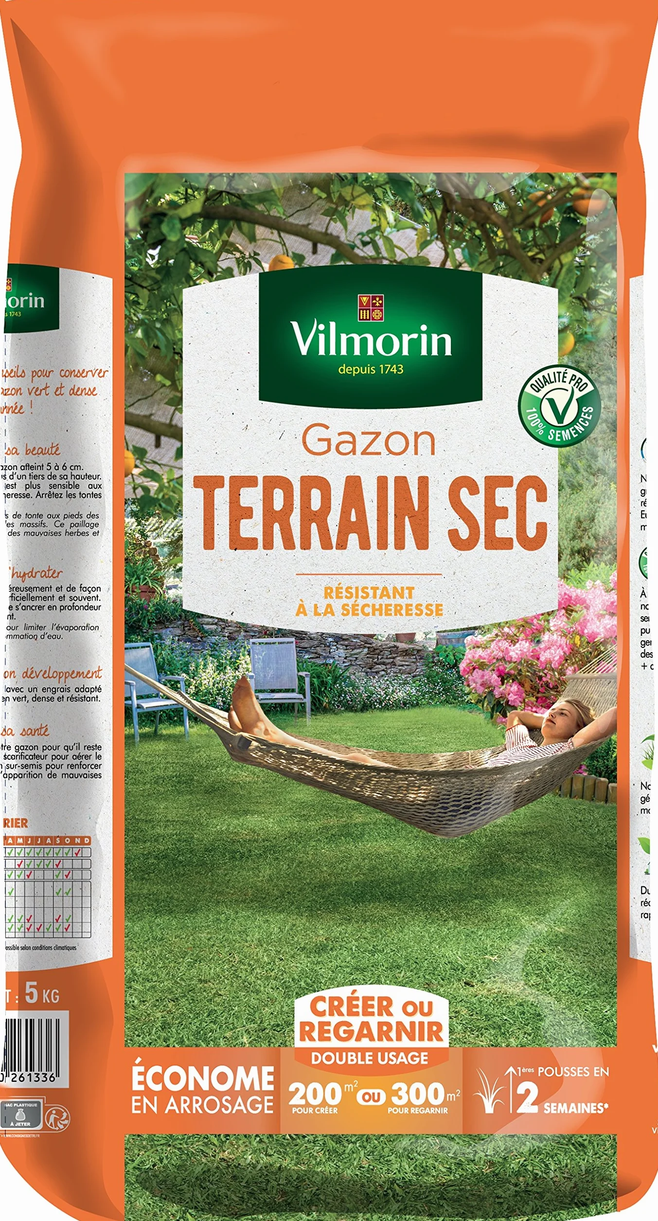 Vilmorin Gazon Terrain Sec 5 kg