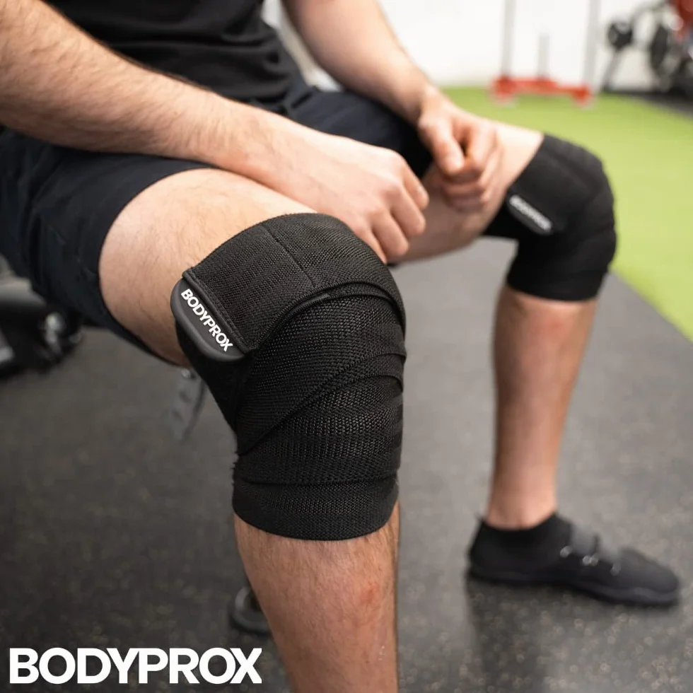 Bodyprox Lot de 2 genouillères pour squats, haltérophilie, presse des jambes et entraînement croisé, genouillère pour homme et femme