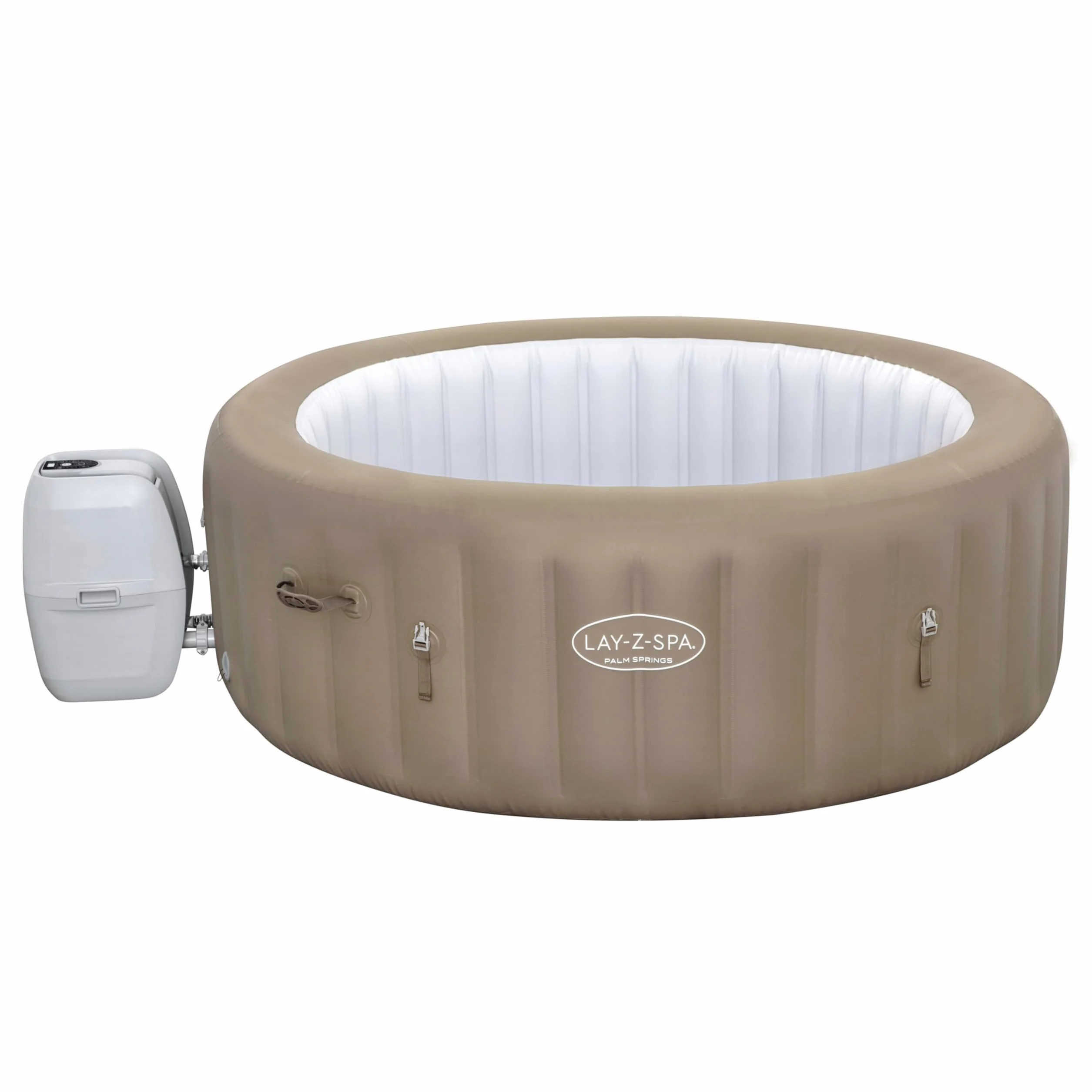 Spa Gonflable Lay-Z-Spa Palm Springs 4-6 Places Diamètre 196 x 71 cm 140 Jets d'Air Filtration Cartouche Chemconnect