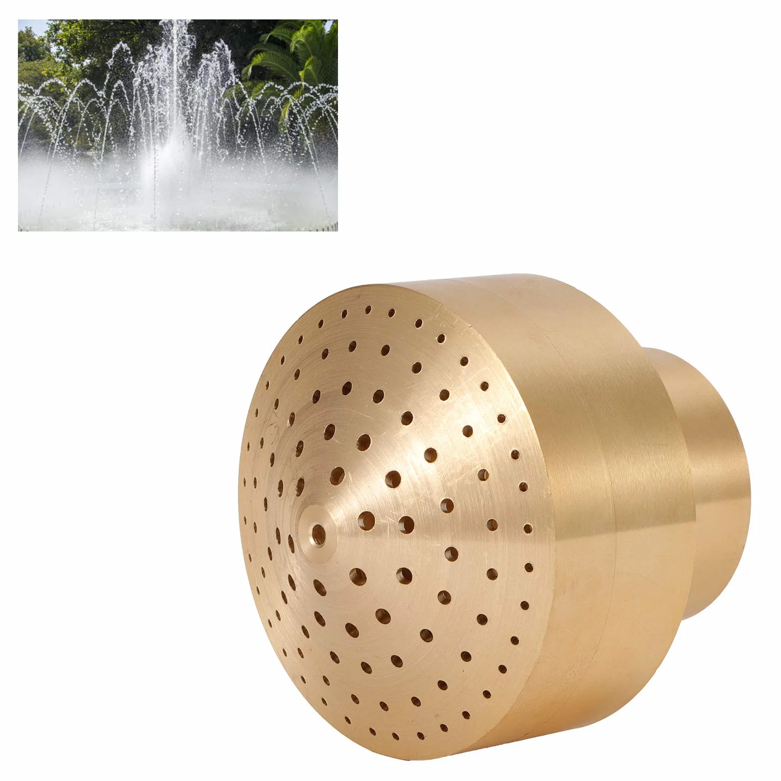 Buse de fontaine G1 1/2 DN40 B, tête de pulvérisation multi-trous 1,8 m hauteur 1,5 m diamètre pour bassin jardin