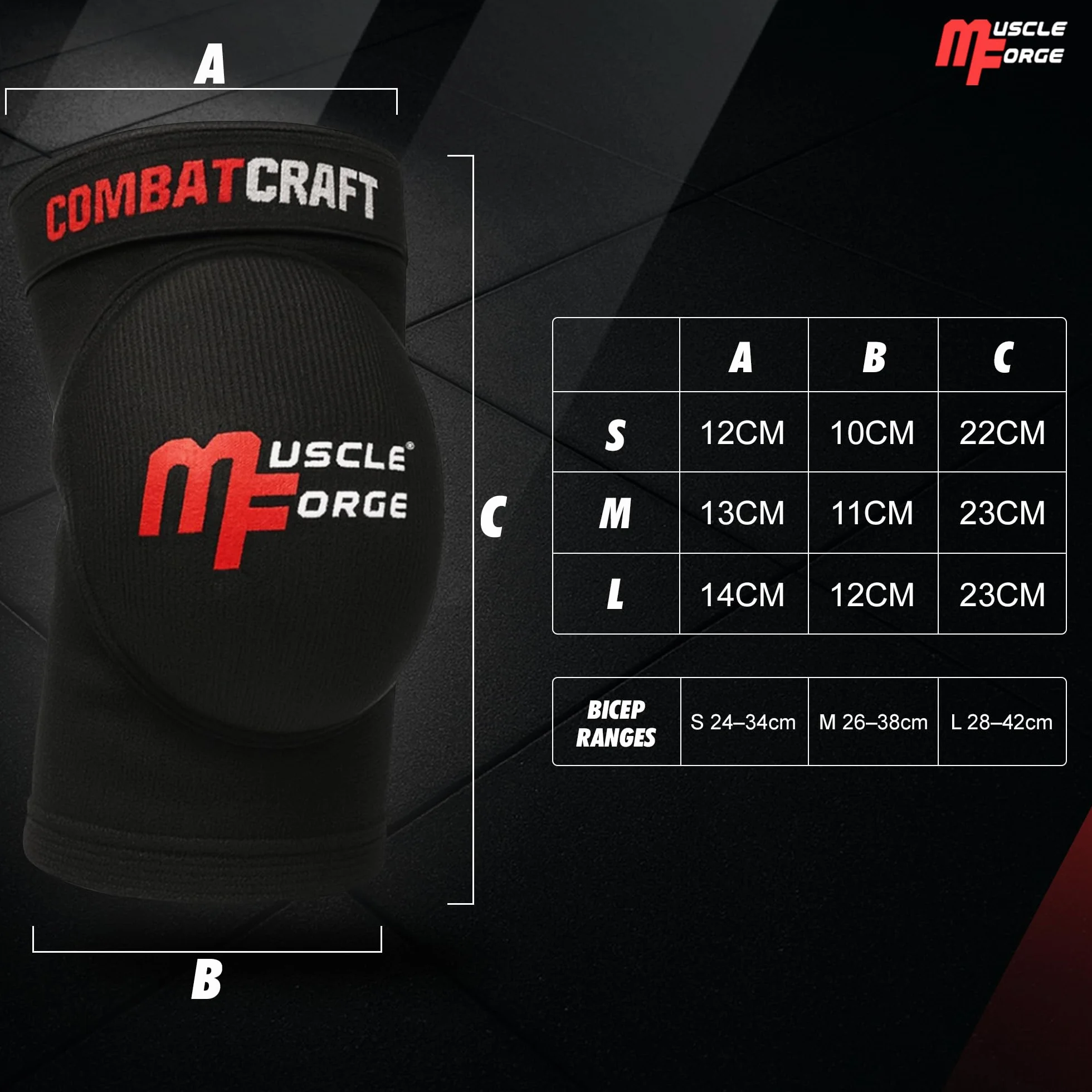 Coudières de Boxe Muay Thai MMA & Kickboxing Taille S/M/L – Protège-Coudes Antichocs avec Mousse EVA Anatomique, Tissu Respirant Élastique, Maintien Stable – Lot de 2 Protections