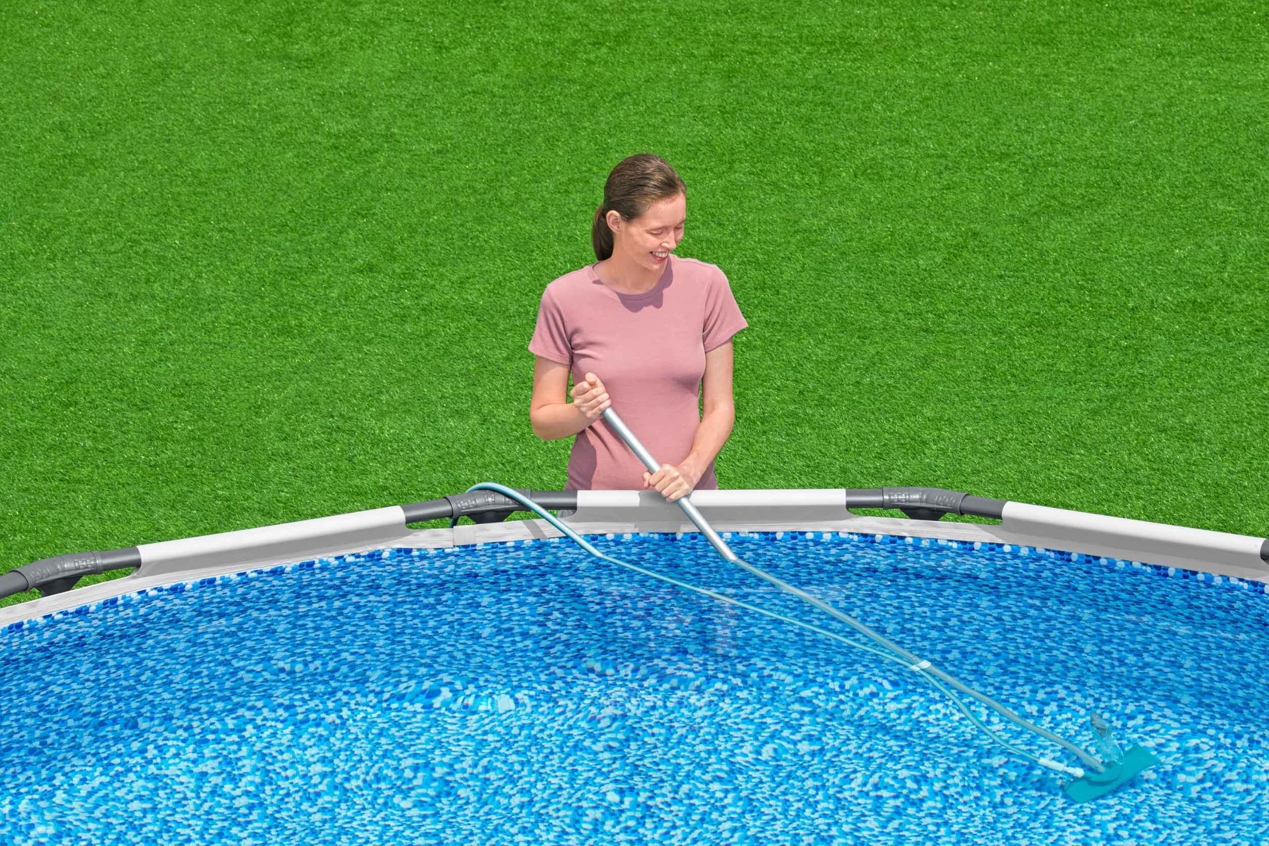 Bestway Kit de Nettoyage pour Piscine Épuisette et Tête d'Aspirateur 3,96 m
