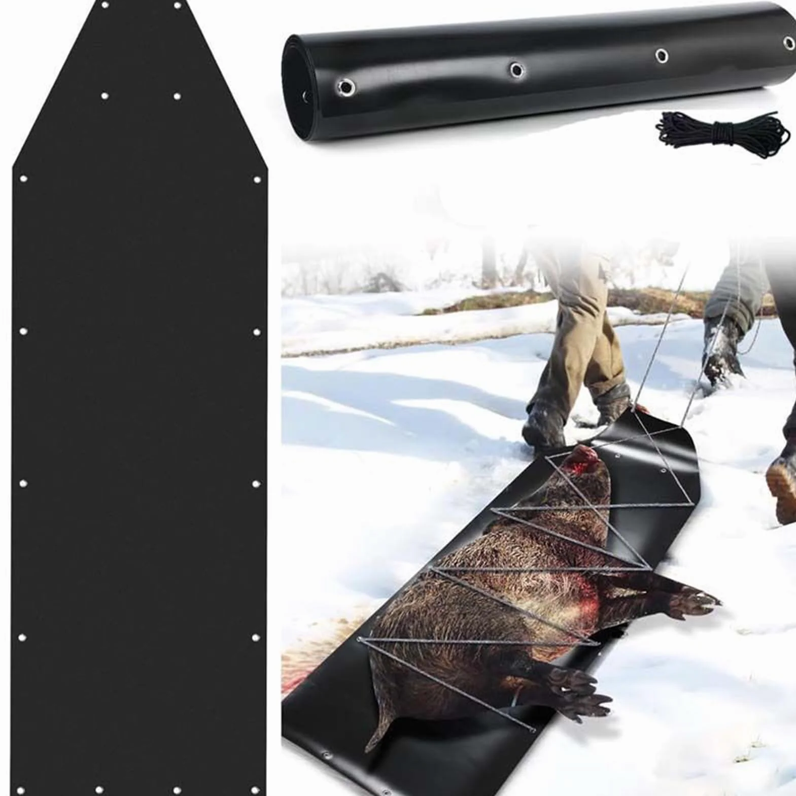 Luge de Chasse | Luge de Chasse Renforcée et Pliable pour Cerf | Équipement De Transport pour Bois De Chauffage Leurrage Neige Trophes Sable Plage Glace Pêche