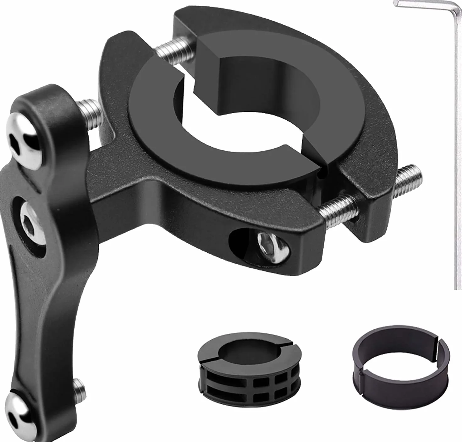 Bicyclette VTT Support Adaptateur pour Porte Bouteille en Alliage d'Aluminium, Facile à Installer Vélo Fixation pour Porte Bidon Verrouillé Double Face sur Guidon Tige De Selle, Noir