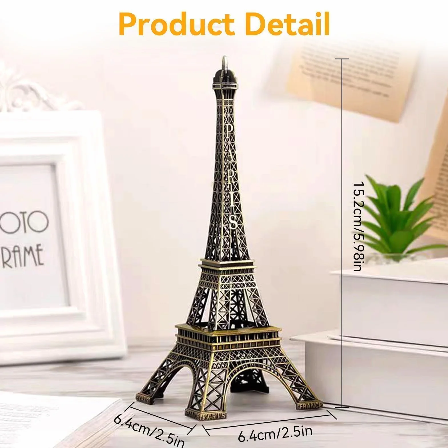Tour Eiffel Statue décoration en Alliage de Zinc Paris Collection Réplique (15CM)