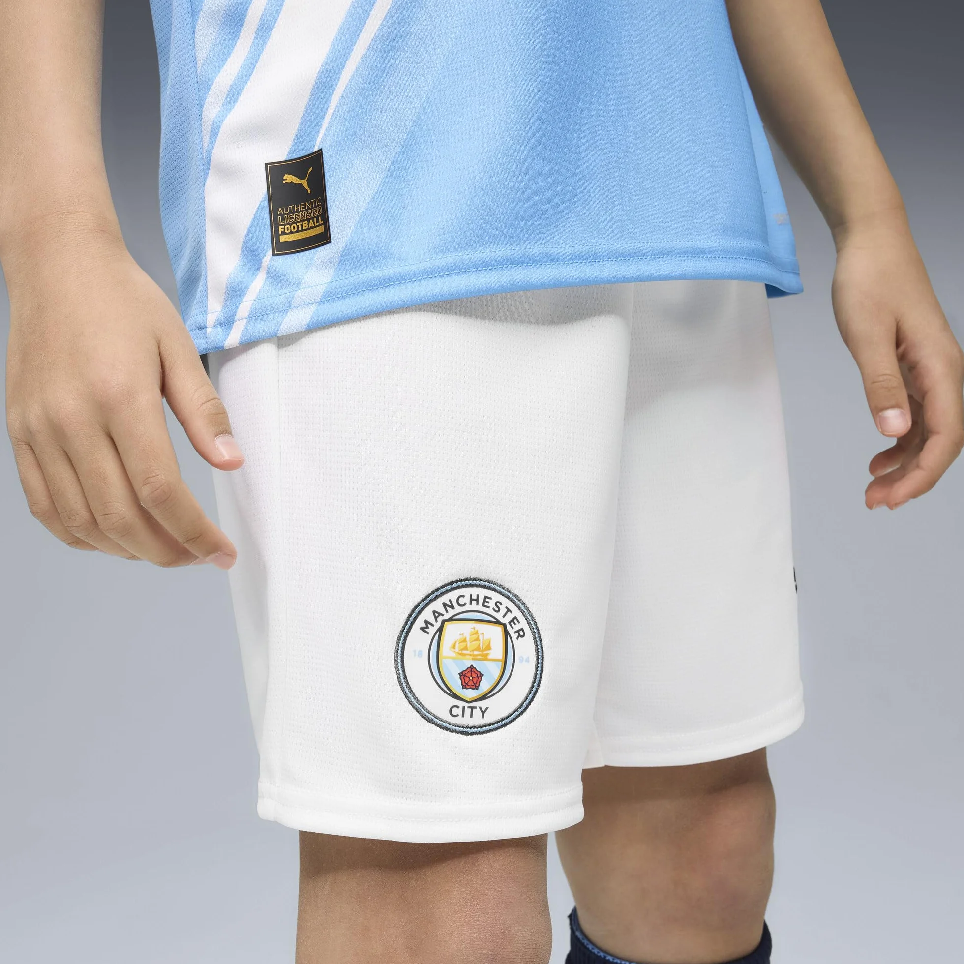PUMA Short de Football Manchester City Enfant 2025/26 - Noir