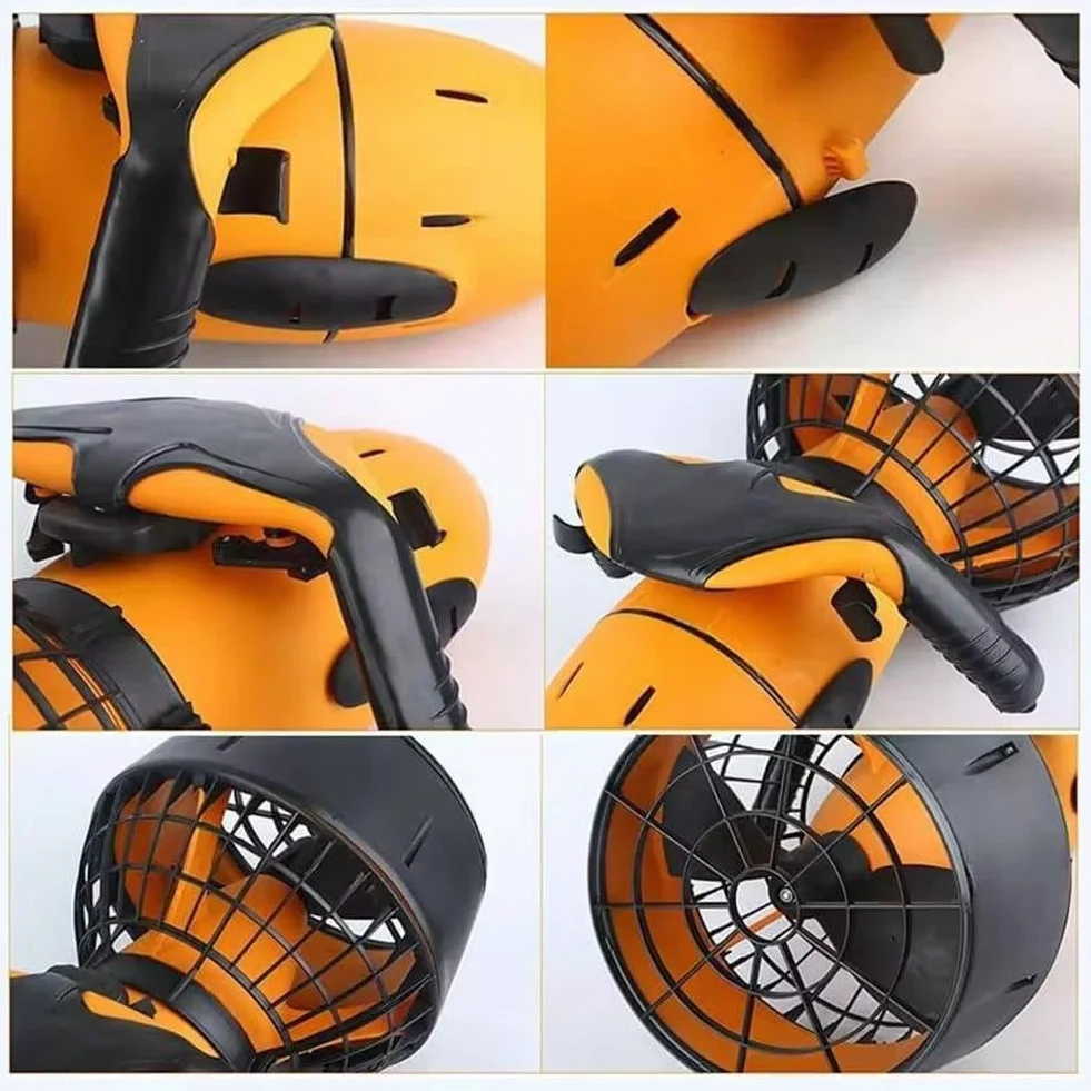Scooter aquatique pour adultes et enfants,propulseur de natation et de plongée,scooter sous-marin, ensemble de propulseurs sous-marins, scooter de mer de plongée avec tuba,Orange