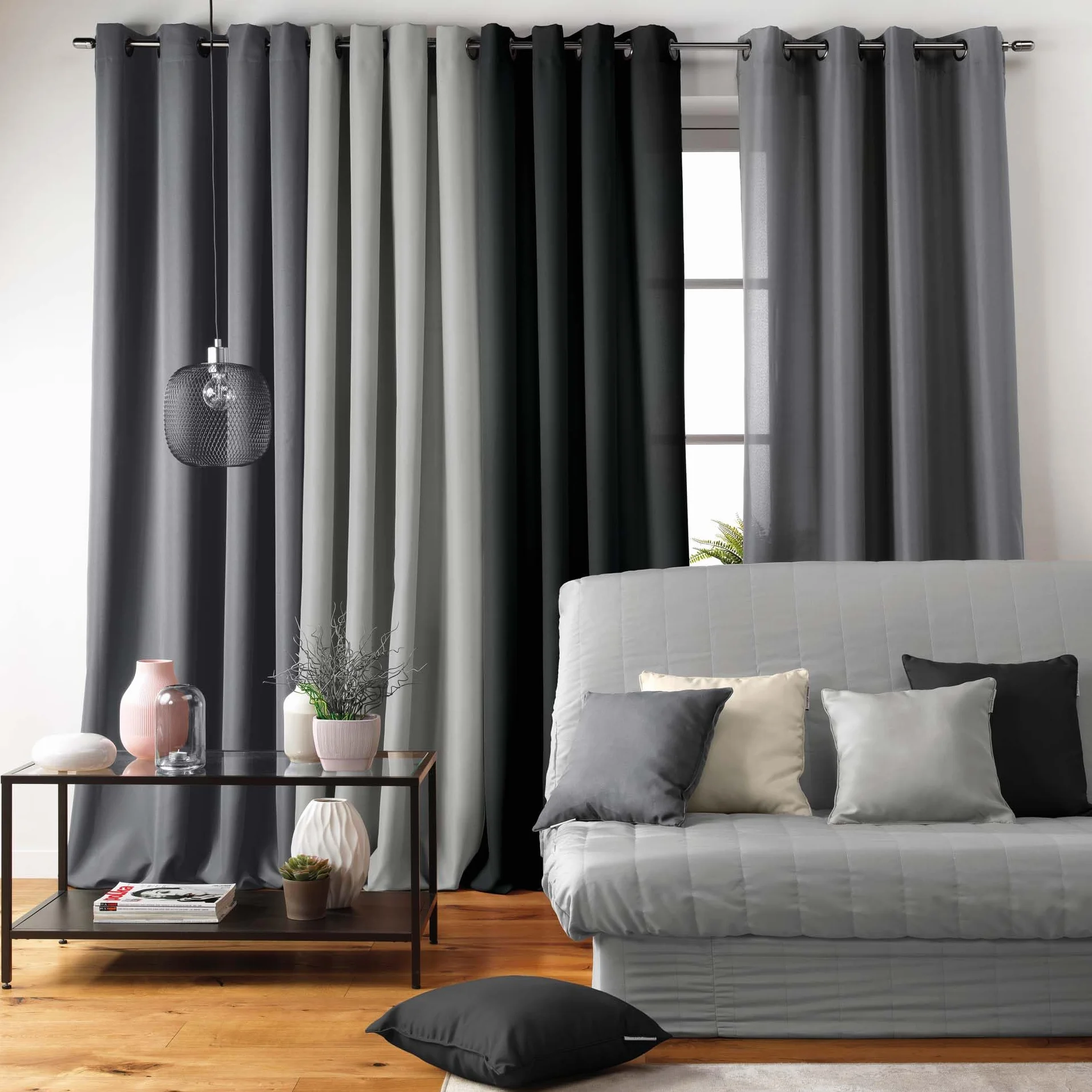 Housse de Clic Clac Matelassée Polyester Gris 120-140 cm 185-200 cm