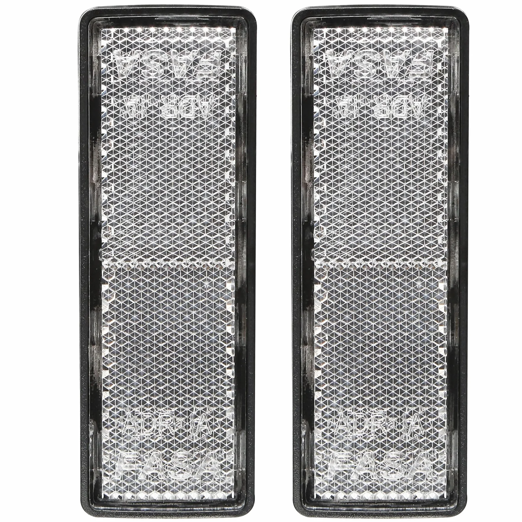 2X Catadioptre Blanc Rectangulaire Adhesif Catadioptre pour Vehicule Réflecteur Remorque Signalisation