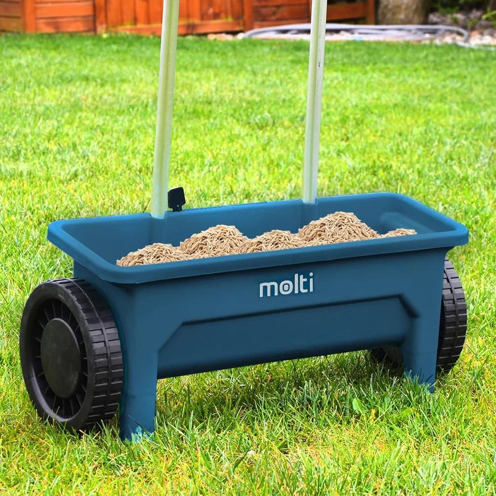 Molti Epandeur Manuel 12 L Semoir à Gazon Engrais Sel Graines