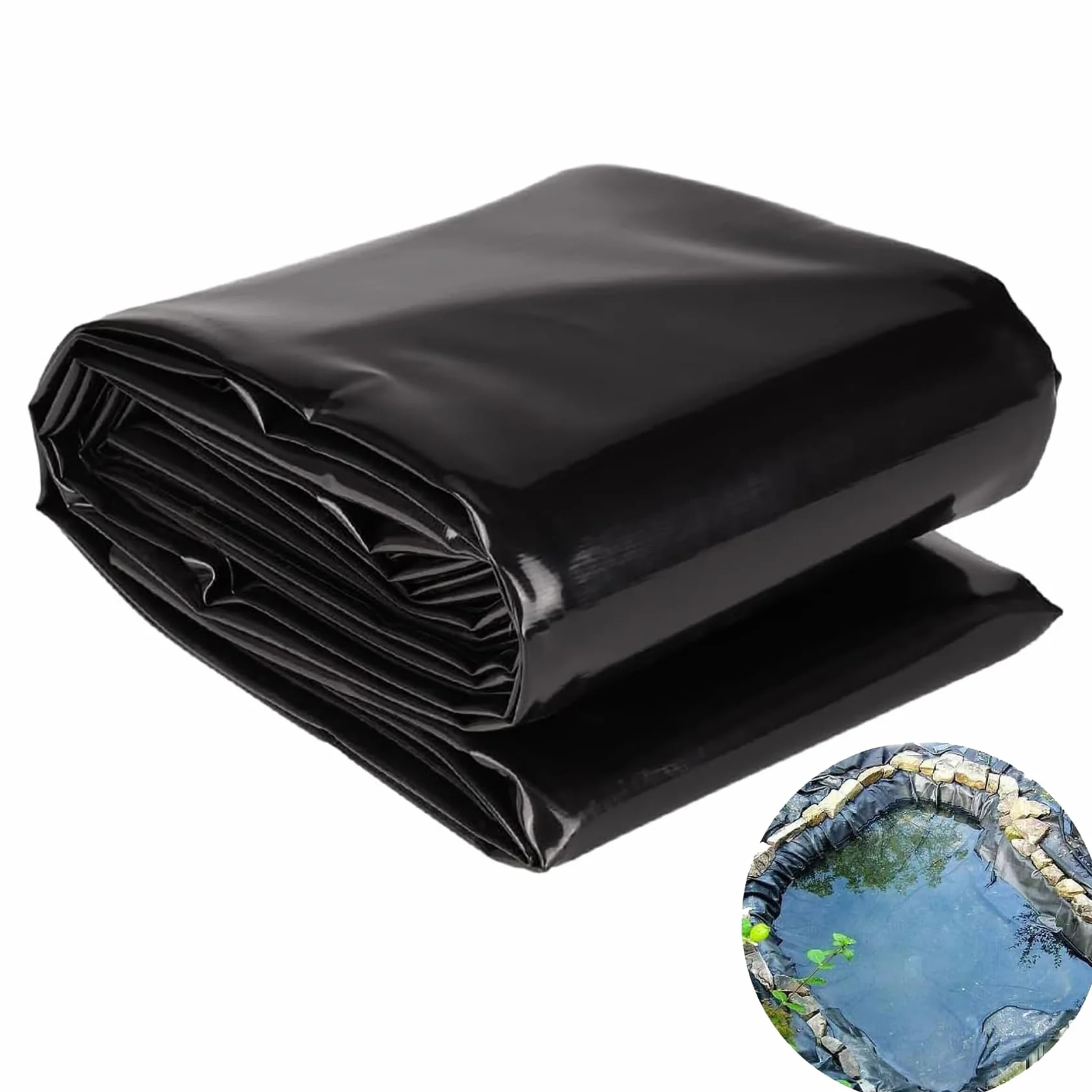 Bâche pour Bassin 1x1m Caoutchouc Liner Étang Koi Cascade
