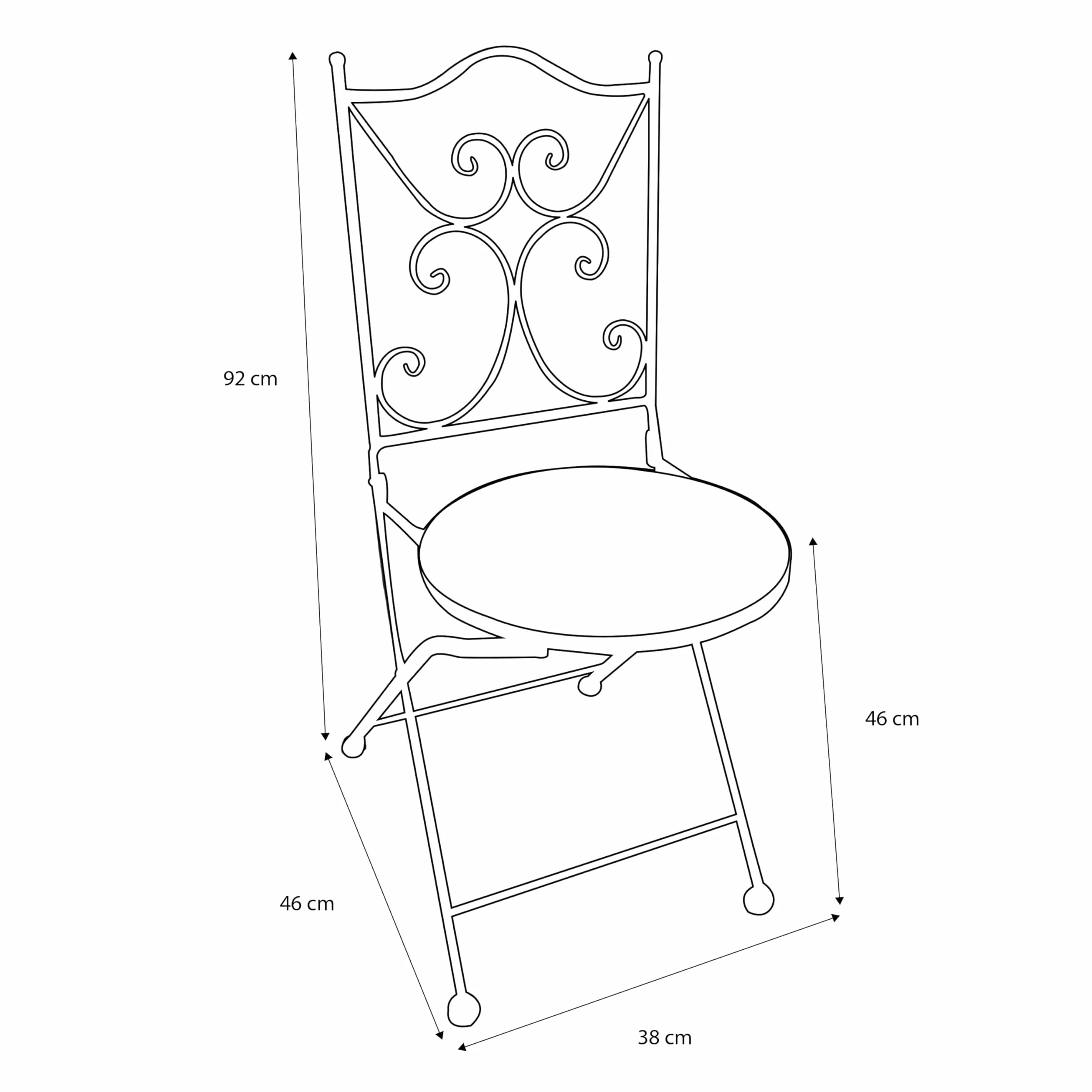 AXI Camilla Table et Chaise Bistrot Jardin Extérieur Mosaique Bleu Mediterrannéen