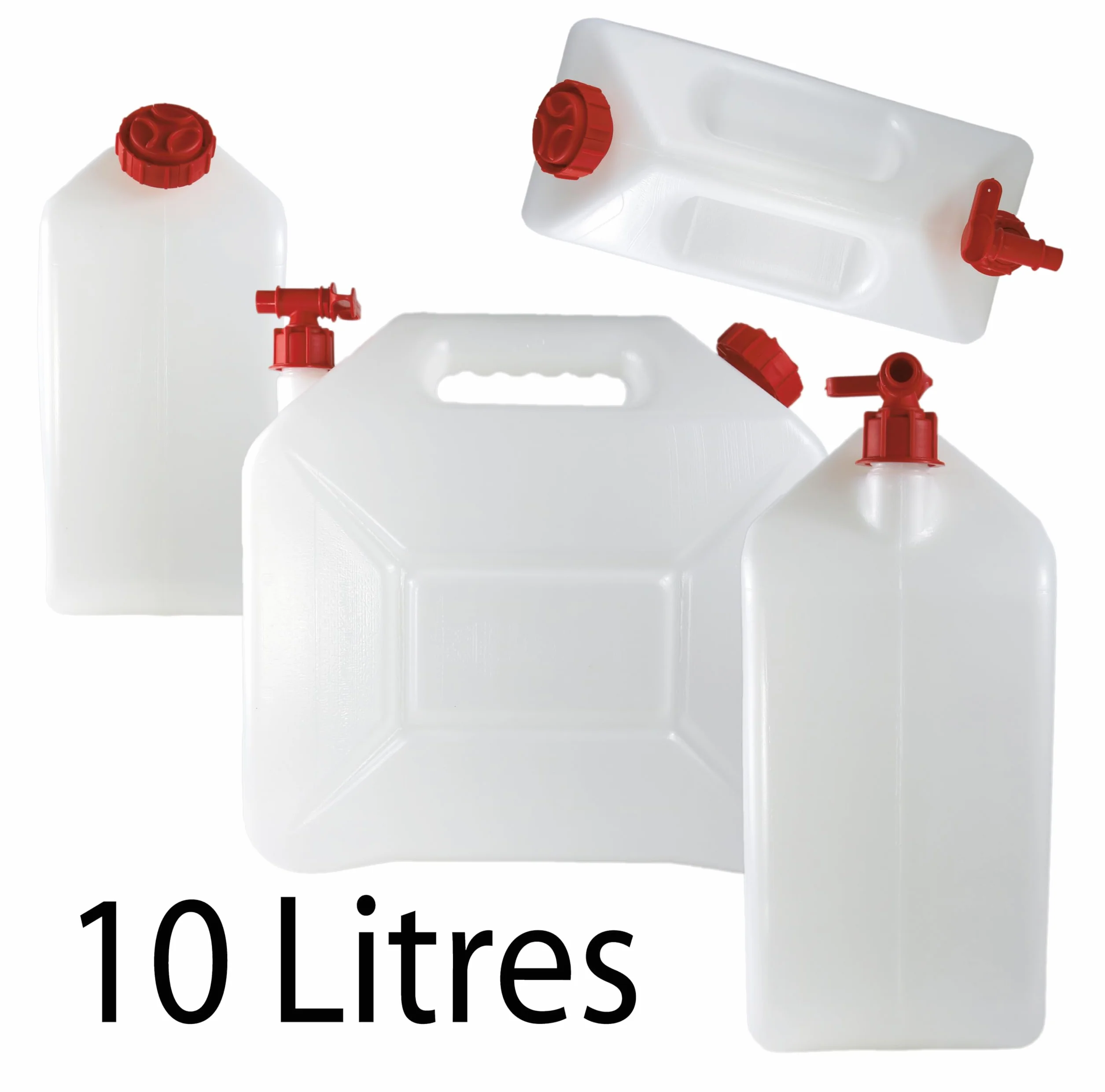 C.A.O. - Jerricans Alimentaire 10 litres en Polyéthylène Alimentaire - Longueur 30,5 cm - Largeur 14 cm - Hauteur 33 cm